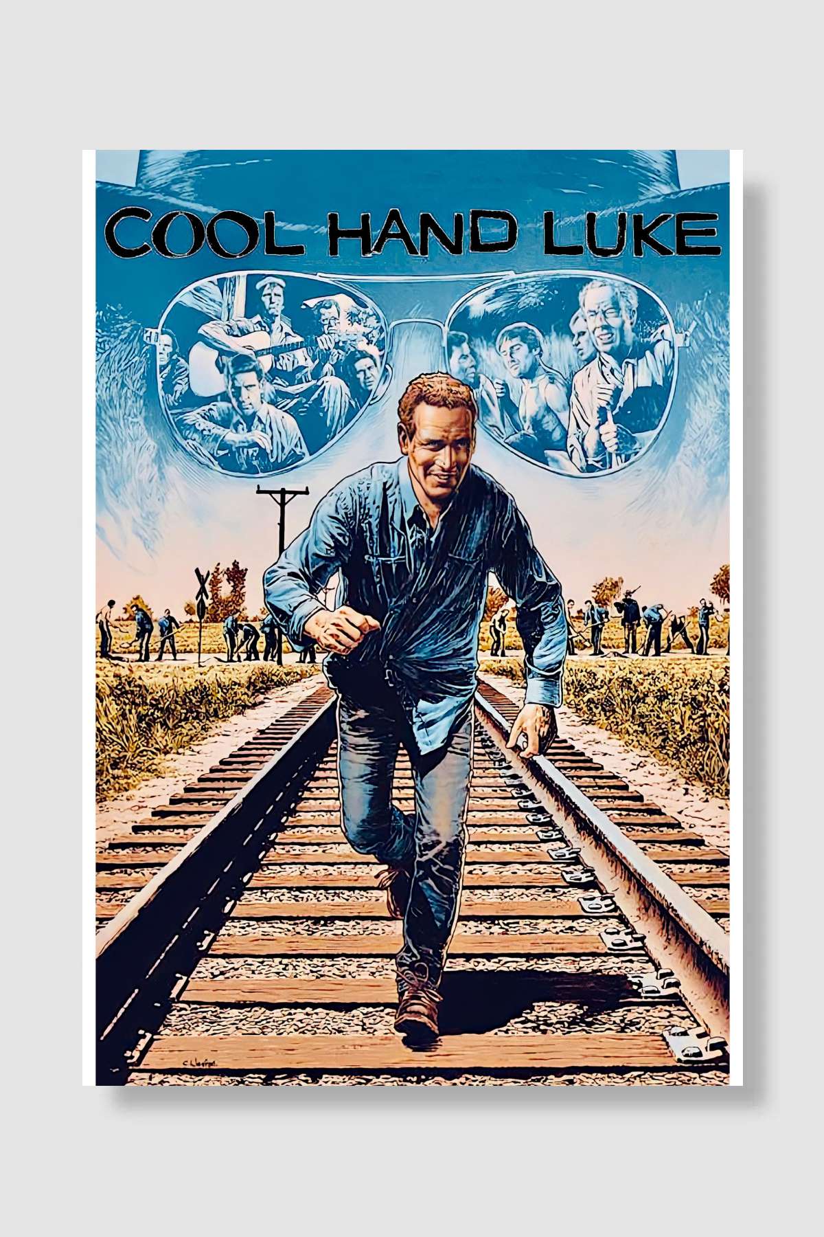 Parmaklıklar Arasında - Cool Hand Luke Film Poster Çerçevesiz Yüksek Kalite Film Afiş Duvar Poster