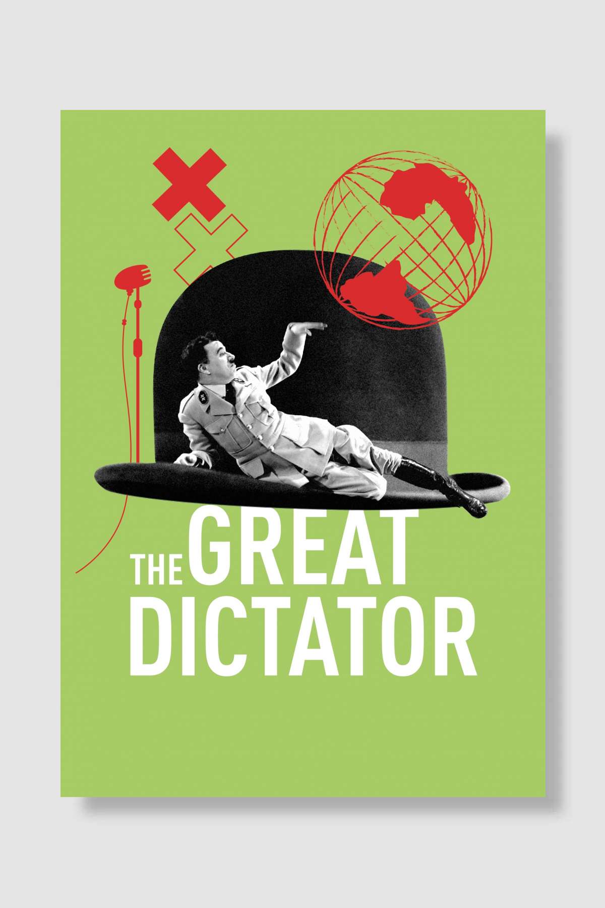 Büyük Diktatör - The Great Dictator Film Poster Çerçevesiz Yüksek Kalite Film Afiş Duvar Poster