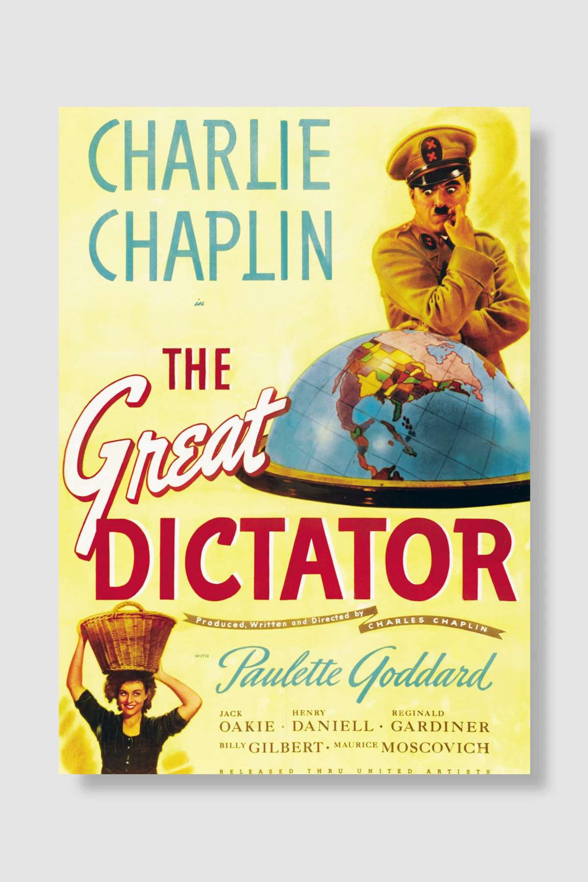 Büyük Diktatör - The Great Dictator Film Poster Çerçevesiz Yüksek Kalite Film Afiş Duvar Poster