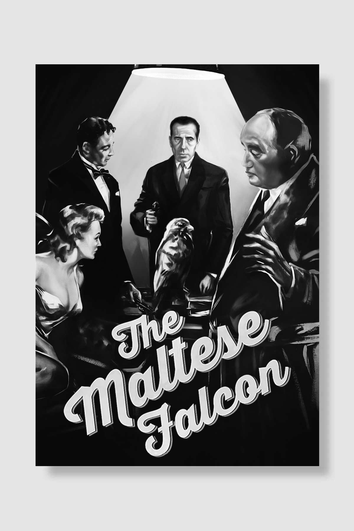 Malta Şahini - The Maltese Falcon Film Poster Çerçevesiz Yüksek Kalite Film Afiş Duvar Poster - En İyi Fiyatlarla