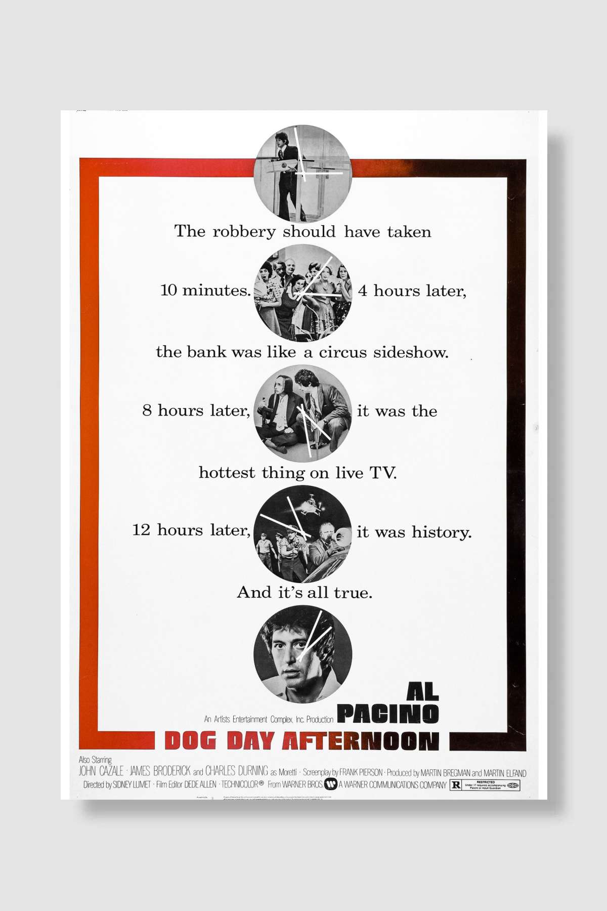 Köpeklerin Günü - Dog Day Afternoon Film Poster Çerçevesiz Yüksek Kalite Film Afiş Duvar Poster