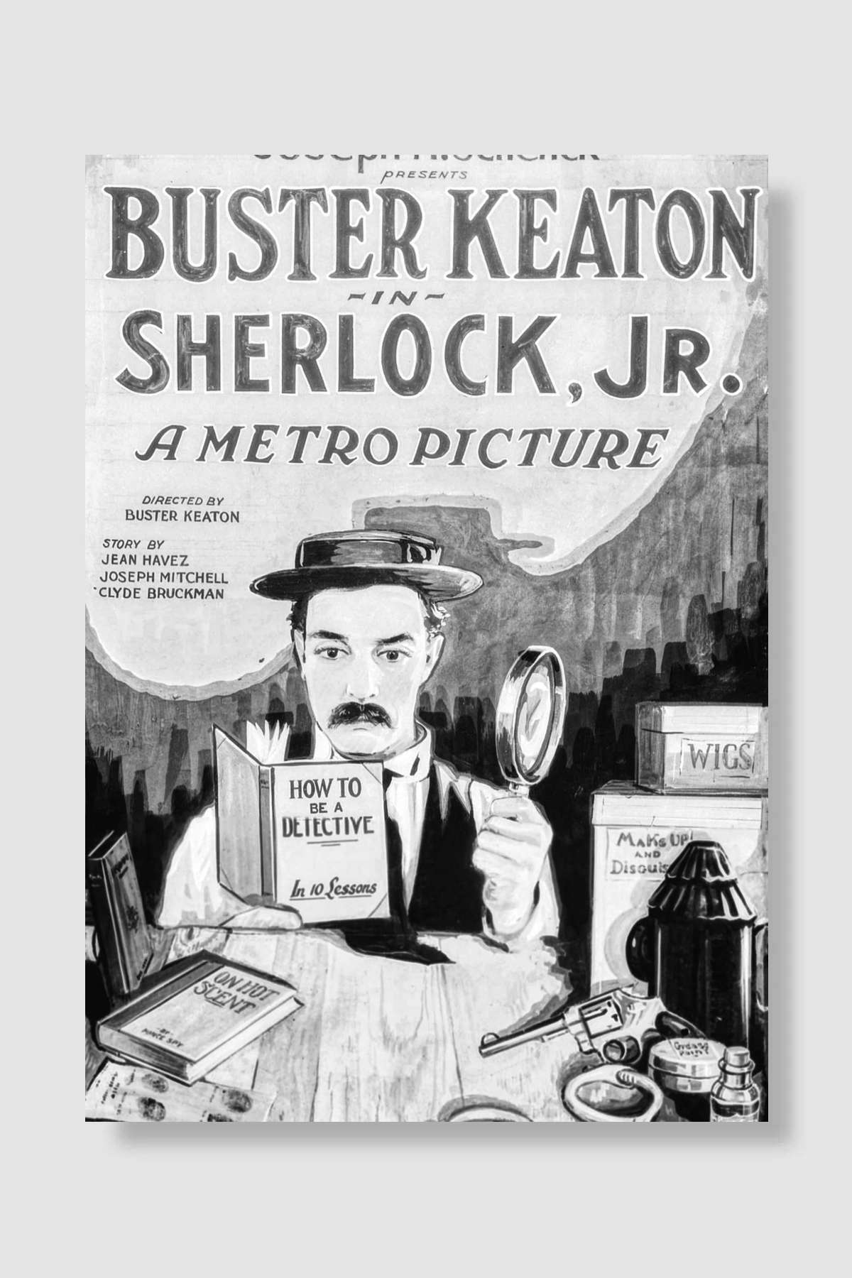 Genç Sherlock - Sherlock Jr. Film Poster Çerçevesiz Yüksek Kalite Film Afiş Duvar Poster - En İyi Fiyatlarla
