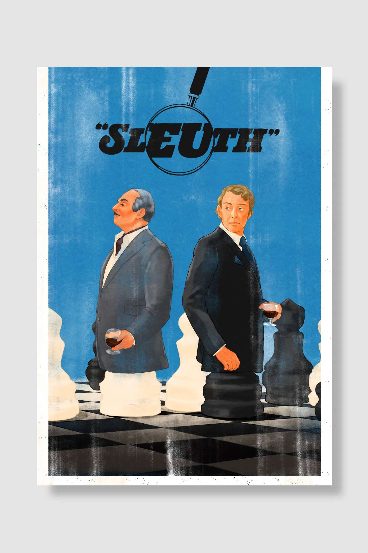 Kanlı Şaka - Sleuth Film Poster Çerçevesiz Yüksek Kalite Film Afiş Duvar Poster