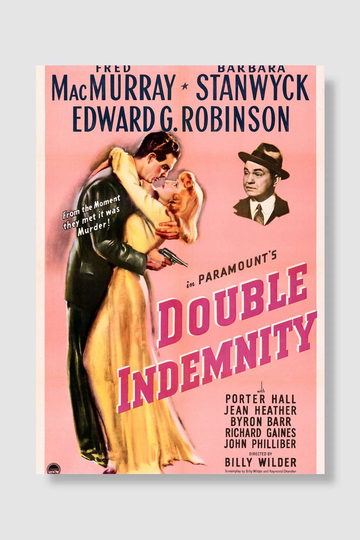 Çifte Tazminat - Double Indemnity Film Poster Çerçevesiz Yüksek Kalite Film Afiş Duvar Poster