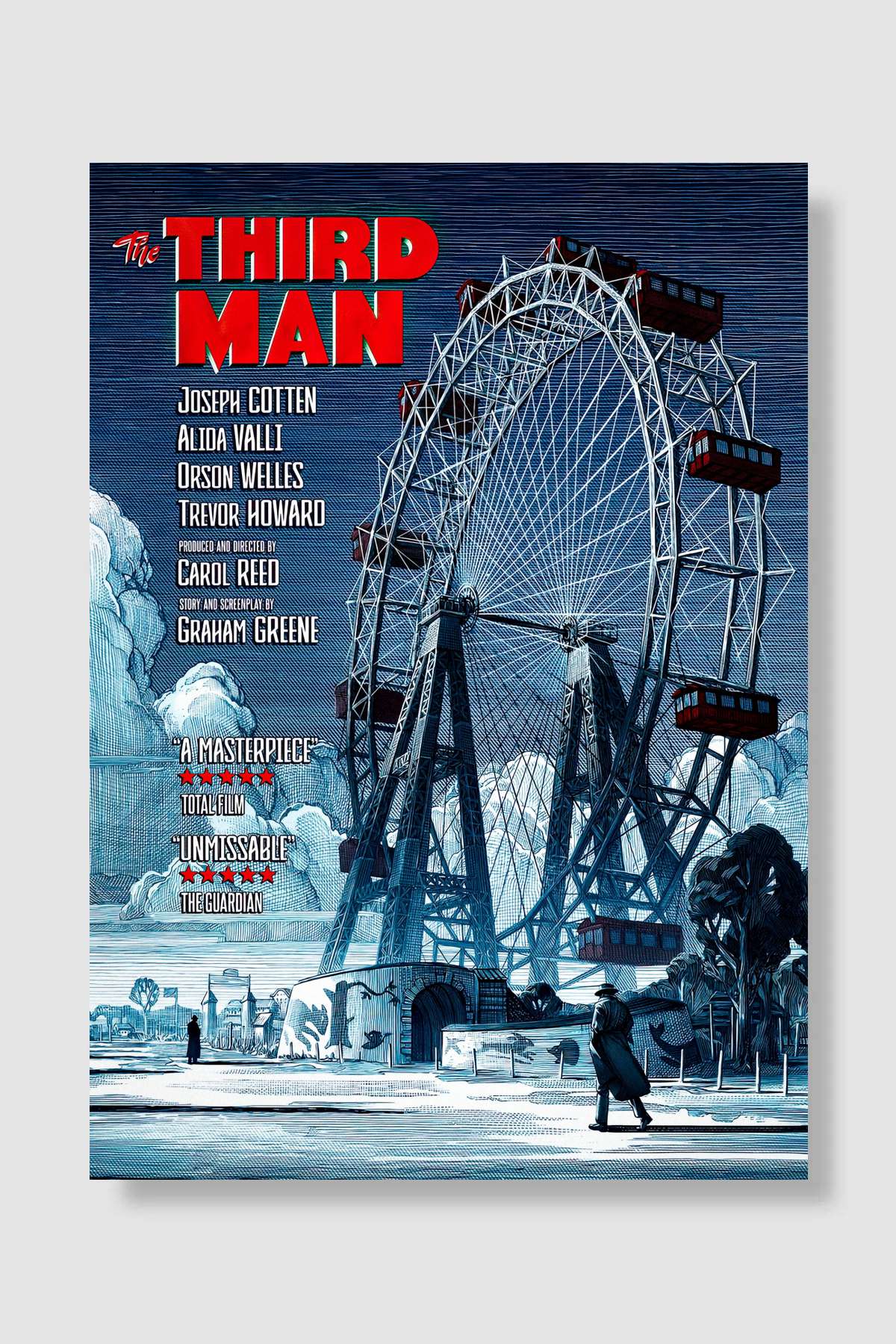 Üçüncü Adam - The Third Man Film Poster Çerçevesiz Yüksek Kalite Film Afiş Duvar Poster