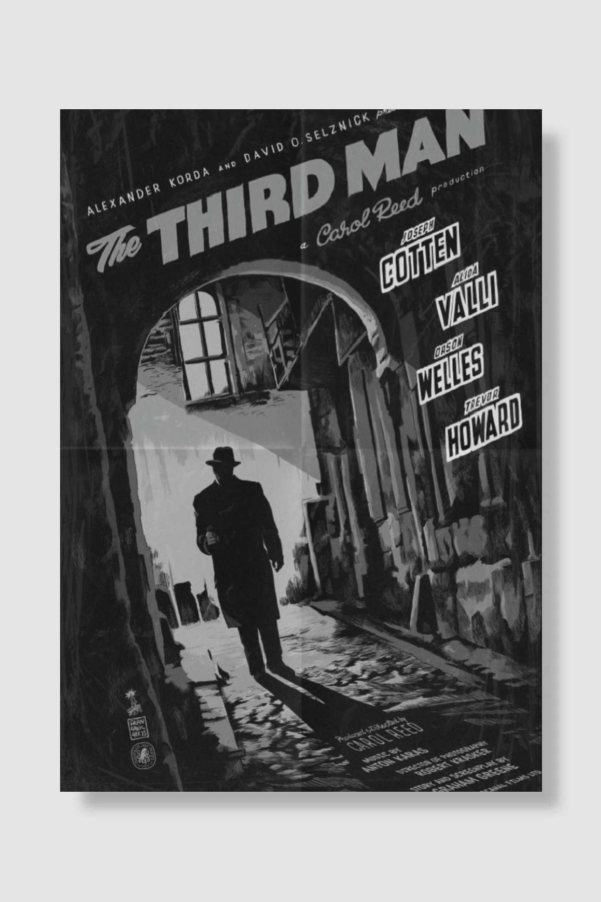 Üçüncü Adam - The Third Man Film Poster Çerçevesiz Yüksek Kalite Film Afiş Duvar Poster