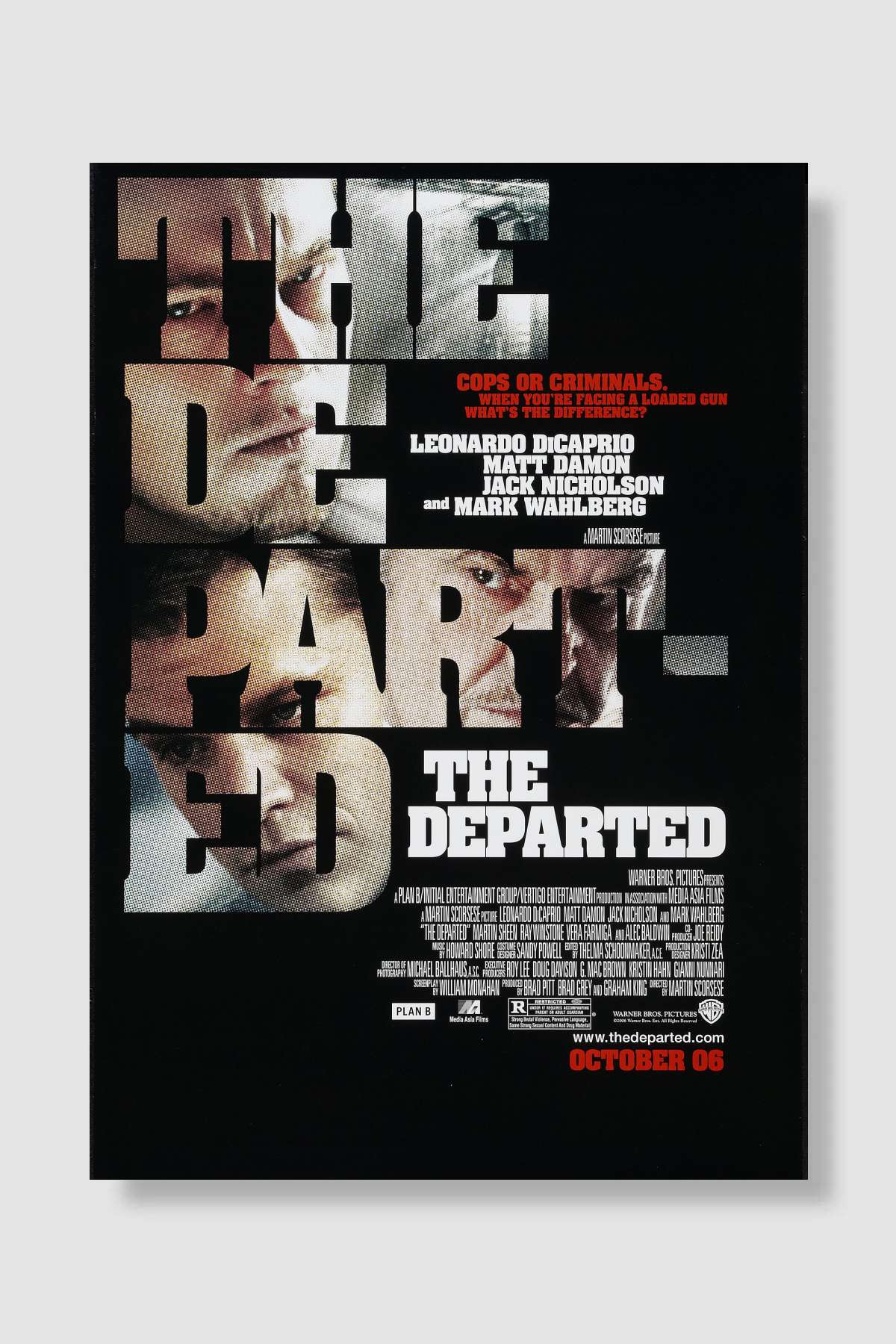 Köstebek - The Departed Film Poster Çerçevesiz Yüksek Kalite Film Afiş Duvar Poster