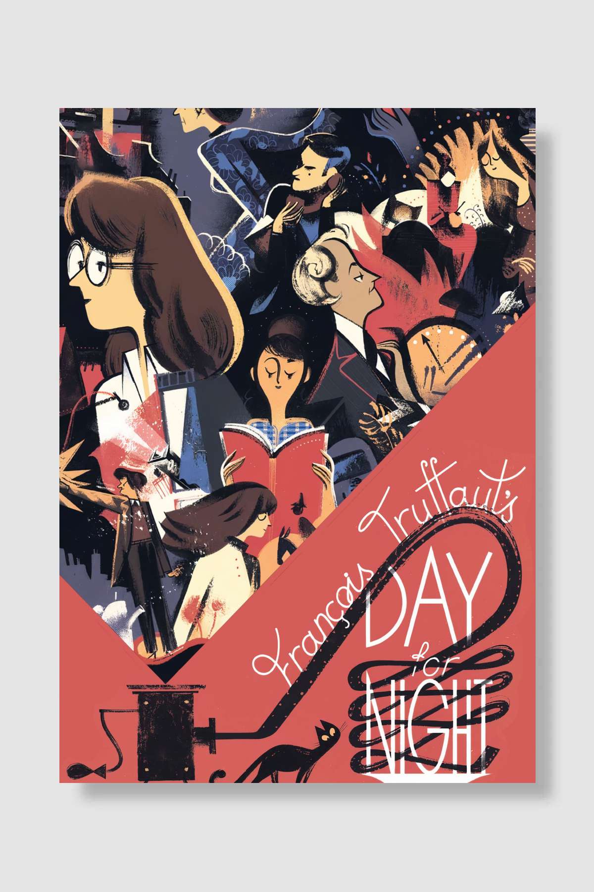 Amerikan Gecesi - La Nuit américaine Film Poster Çerçevesiz Yüksek Kalite Film Afiş Duvar Poster