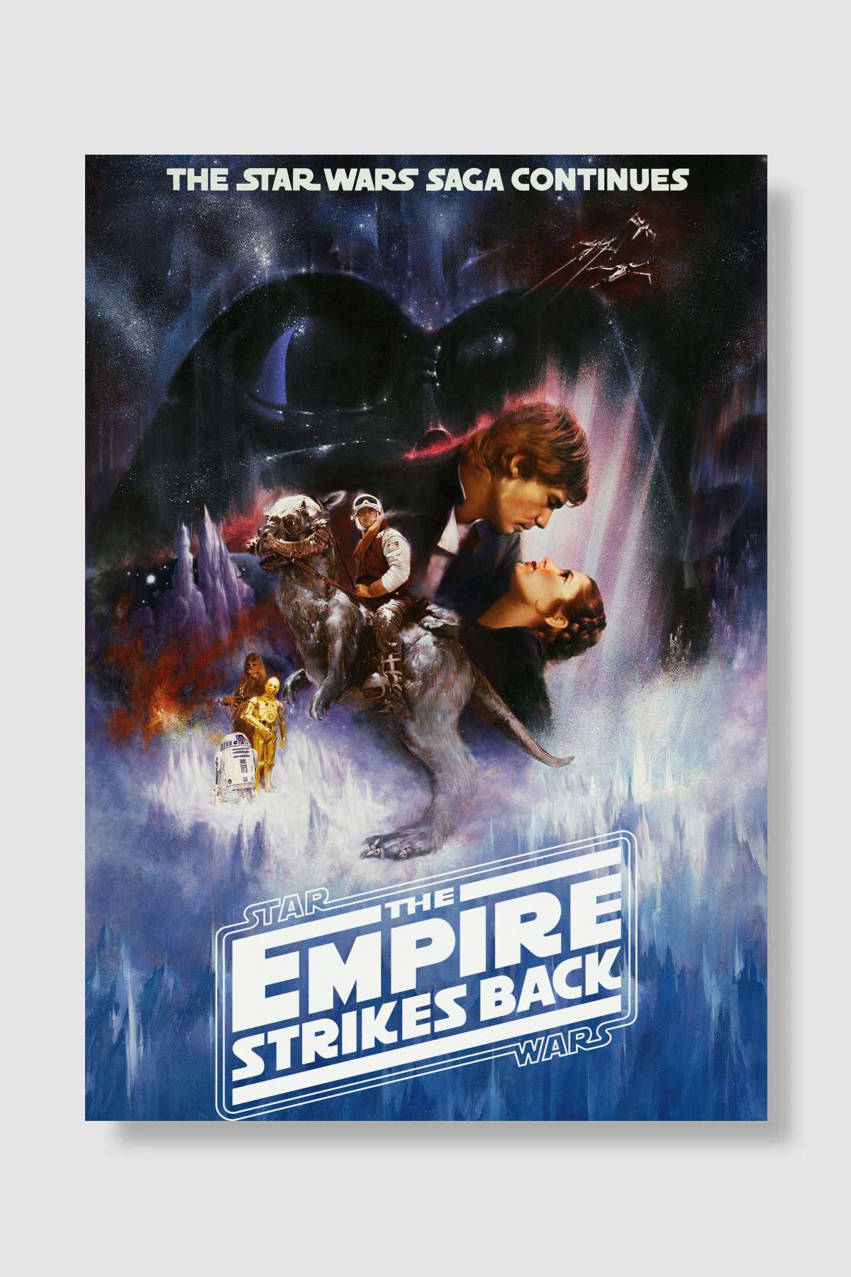 Yıldız Savaşları: İmparator'un Dönüşü - The Empire Strikes Back Film Poster Çerçevesiz Yüksek Kalite Film Afiş Duvar Poster