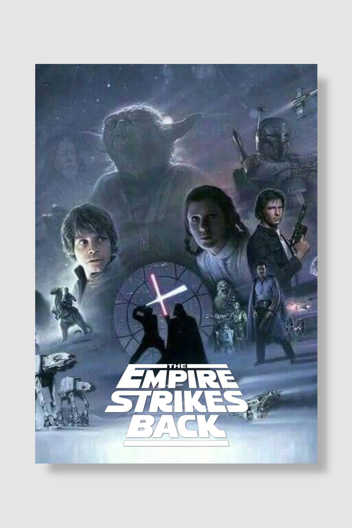 Yıldız Savaşları: İmparator'un Dönüşü - The Empire Strikes Back Film Poster Çerçevesiz Yüksek Kalite Film Afiş Duvar Poster