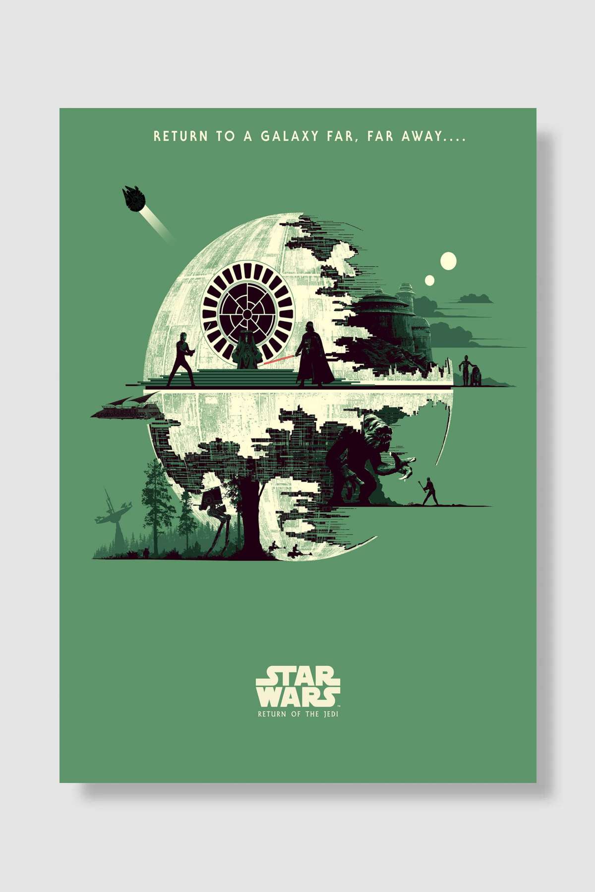 Yıldız Savaşları: Jedi'nin Dönüşü - Return of the Jedi Film Poster Çerçevesiz Yüksek Kalite Film Afiş Duvar Poster