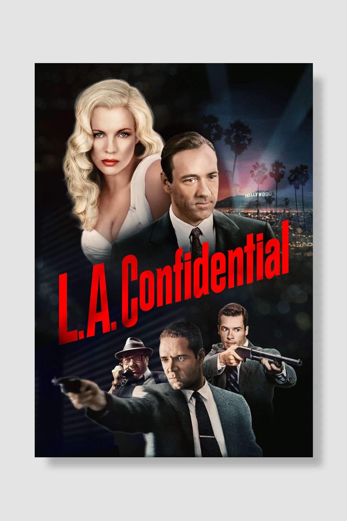 Los Angeles Sırları - L.A. Confidential Film Poster Çerçevesiz Yüksek Kalite Film Afiş Duvar Poster - En İyi Fiyatlarla