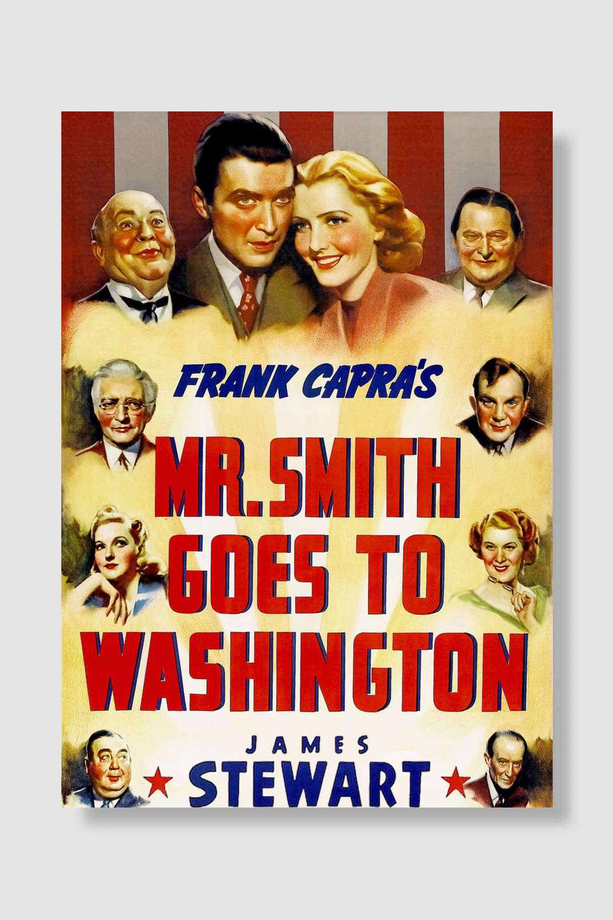 Bay Smith Vaşington'a Gidiyor - Mr. Smith Goes to Washington Film Poster Çerçevesiz Yüksek Kalite Film Afiş Duvar Poster - En İyi Fiyatlarla