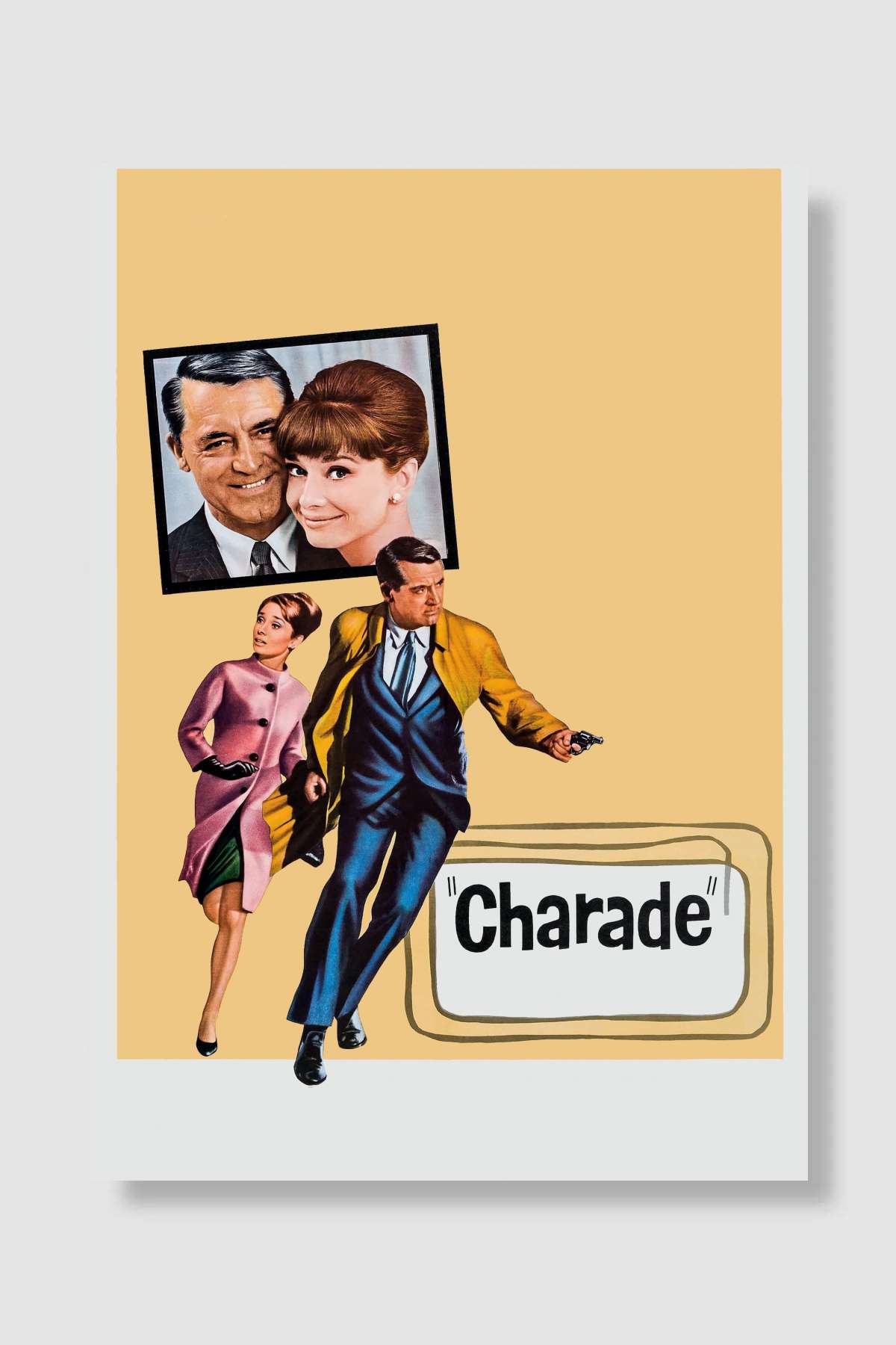 Öldüren Şüphe - Charade Film Poster Çerçevesiz Yüksek Kalite Film Afiş Duvar Poster