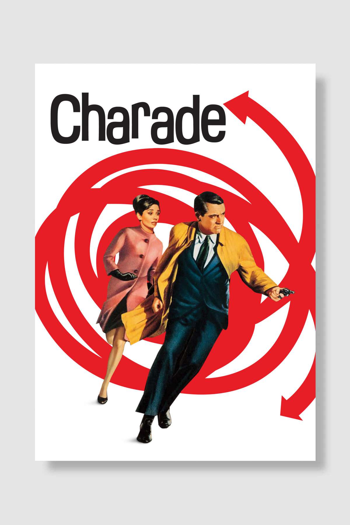 Öldüren Şüphe - Charade Film Poster Çerçevesiz Yüksek Kalite Film Afiş Duvar Poster