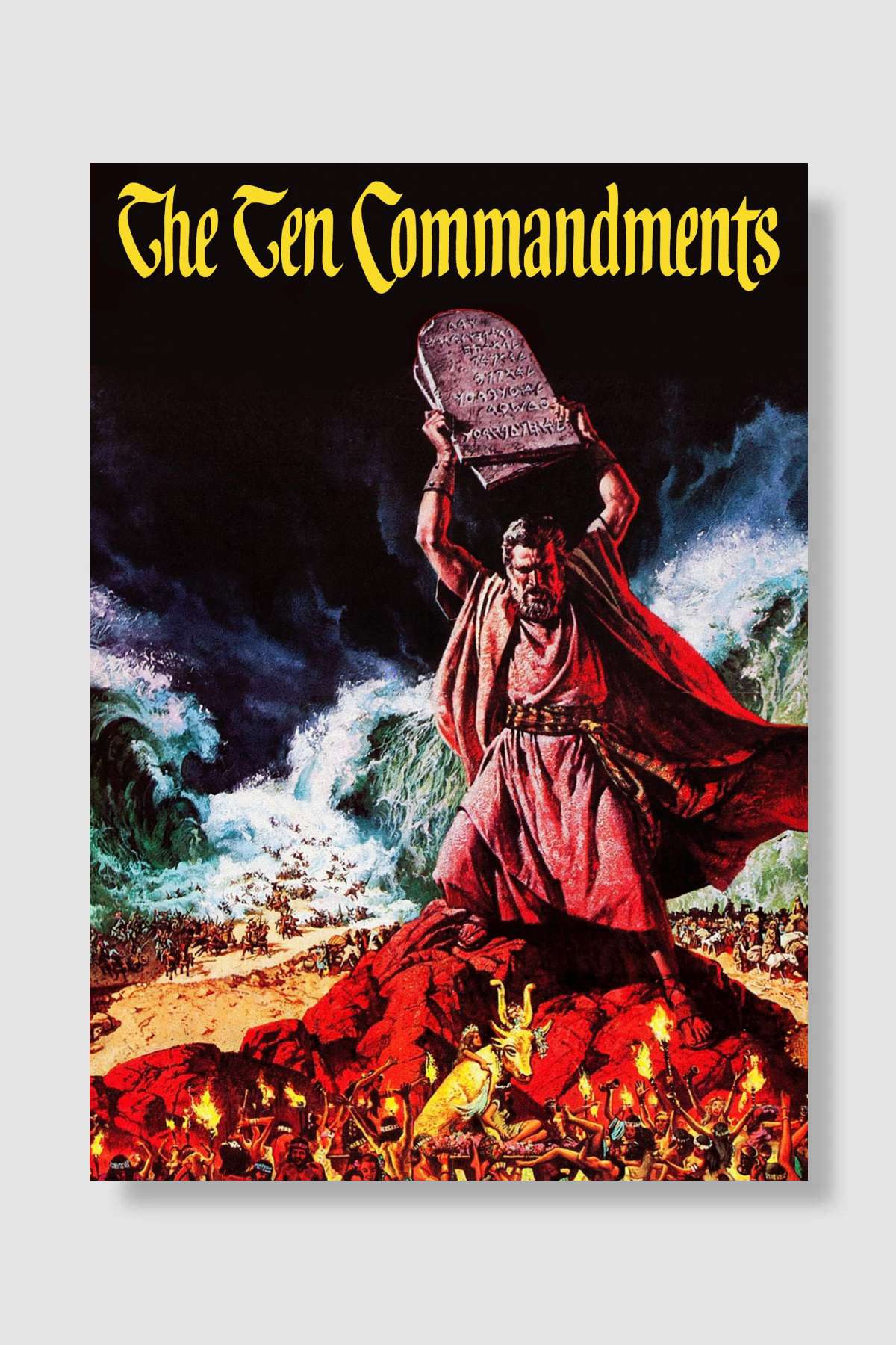 On Emir - The Ten Commandments Film Poster Çerçevesiz Yüksek Kalite Film Afiş Duvar Poster