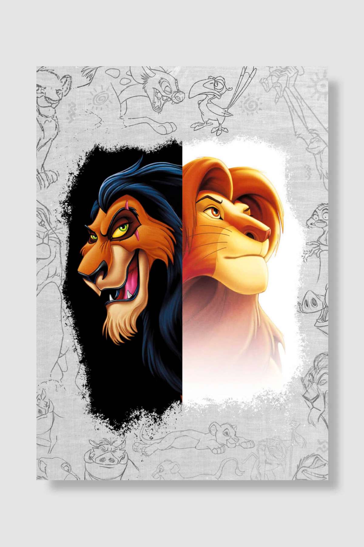 Aslan Kral - The Lion King Film Poster Çerçevesiz Yüksek Kalite Film Afiş Duvar Poster - En İyi Fiyatlarla