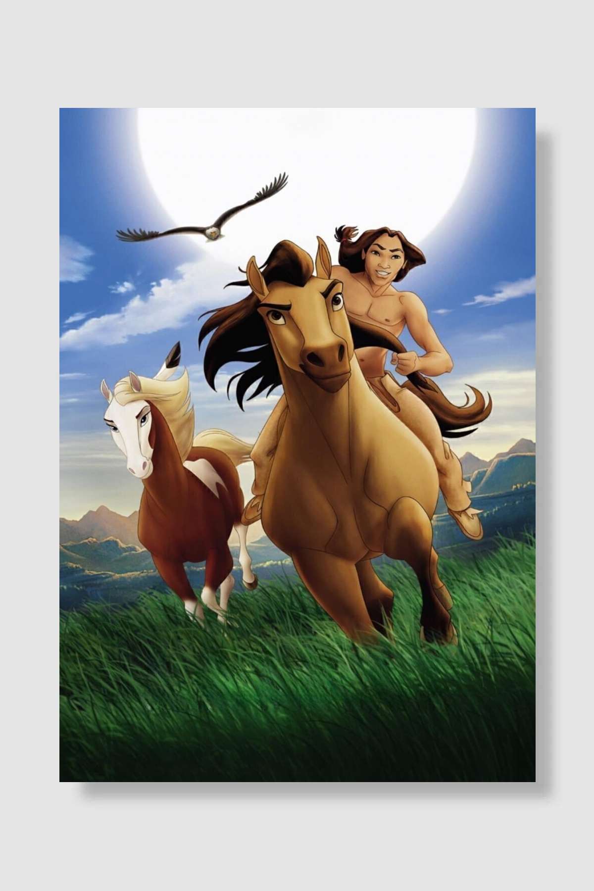 Özgür Ruh - Spirit: Stallion of the Cimarron Film Poster Çerçevesiz Yüksek Kalite Film Afiş Duvar Poster - En İyi Fiyatlarla