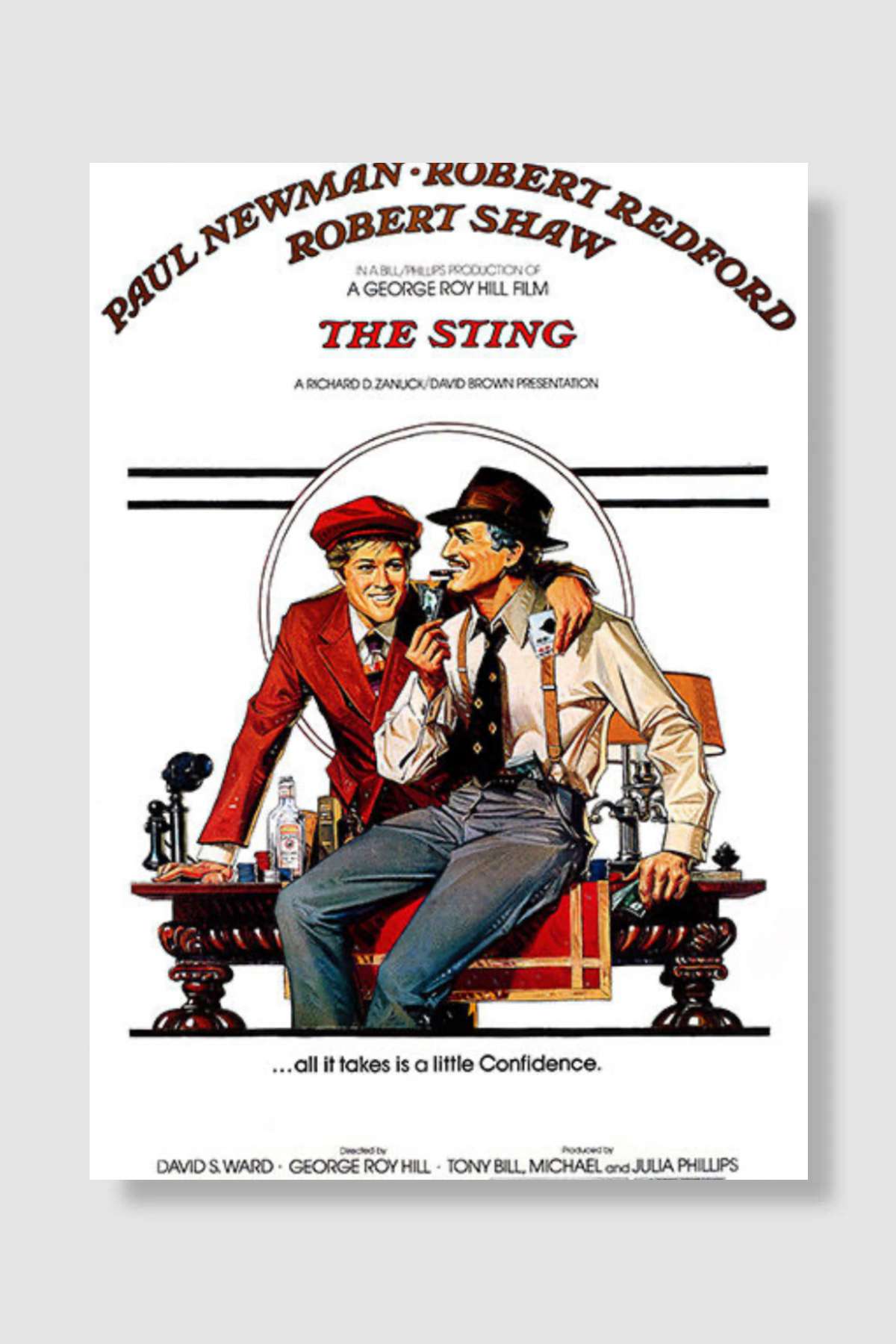 Belalılar - The Sting Film Poster Çerçevesiz Yüksek Kalite Film Afiş Duvar Poster