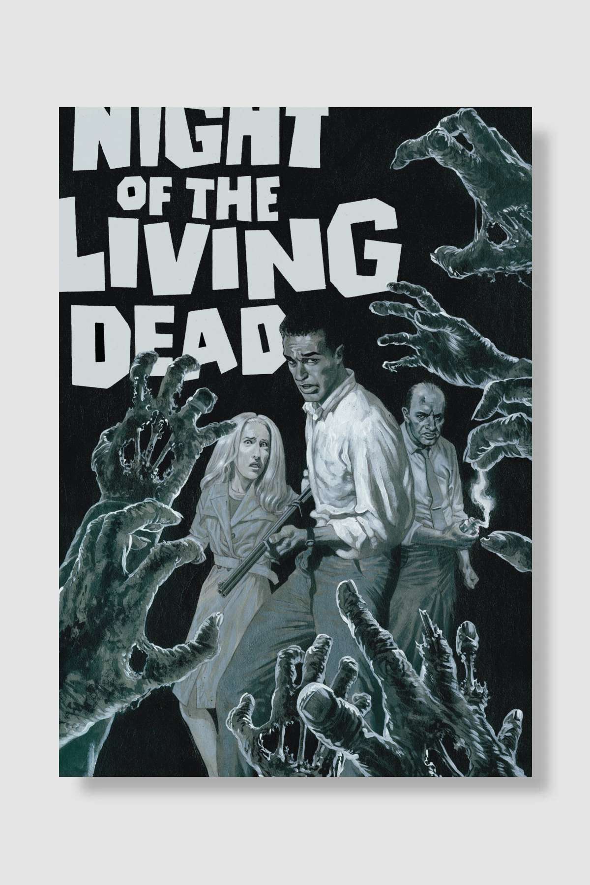Yaşayan Ölülerin Gecesi - Night of the Living Dead Film Poster Çerçevesiz Yüksek Kalite Film Afiş Duvar Poster