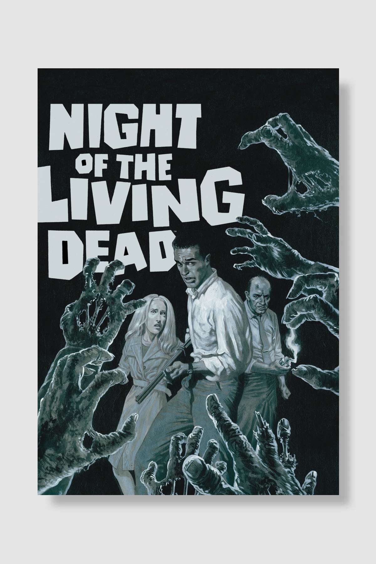 Yaşayan Ölülerin Gecesi - Night of the Living Dead Film Poster Çerçevesiz Yüksek Kalite Film Afiş Duvar Poster