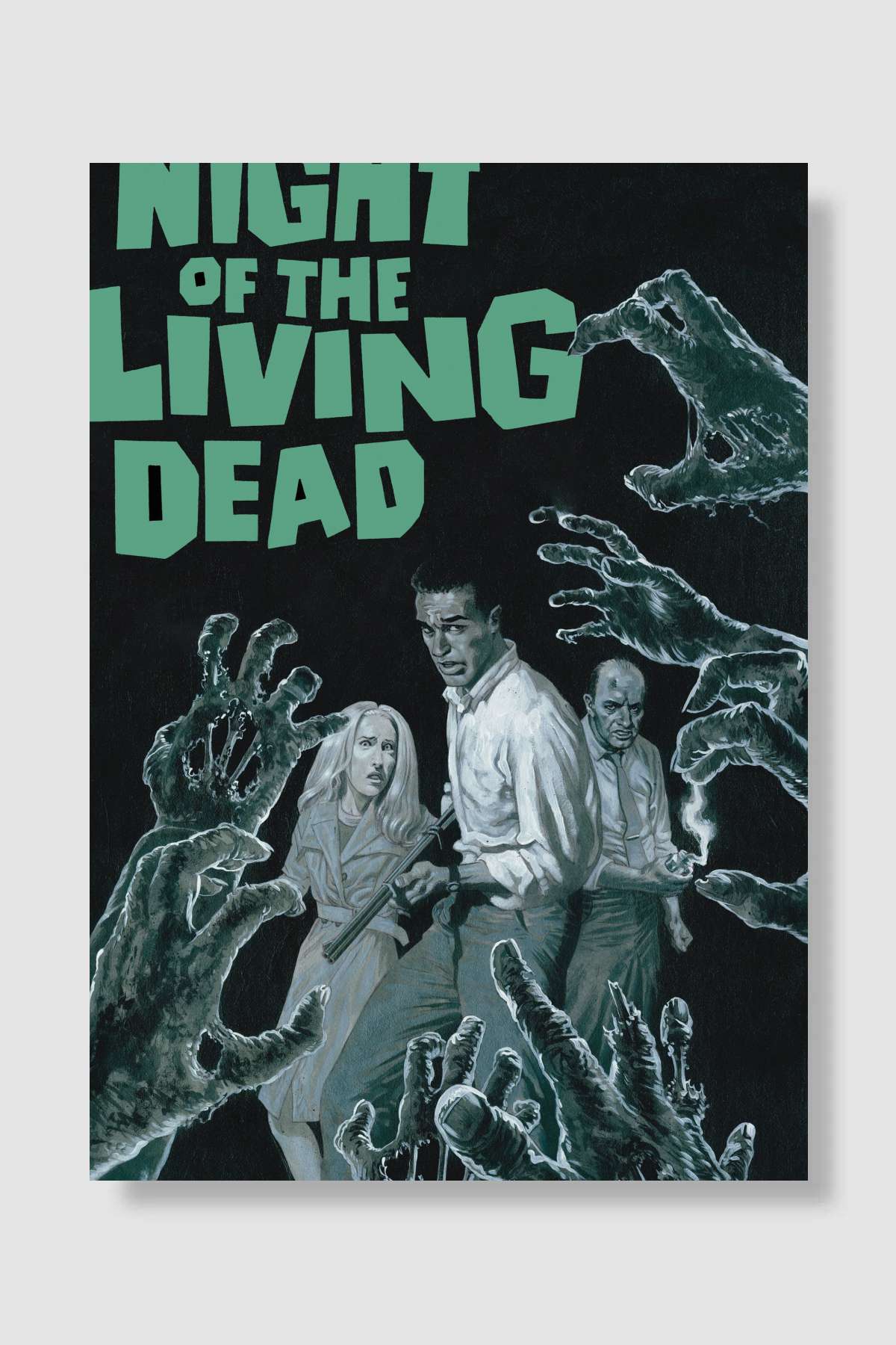 Yaşayan Ölülerin Gecesi - Night of the Living Dead Film Poster Çerçevesiz Yüksek Kalite Film Afiş Duvar Poster