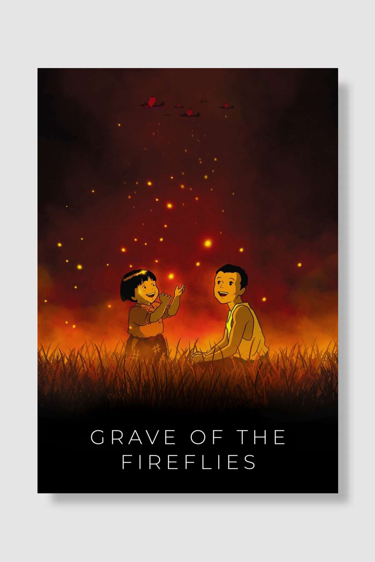 Ateş Böceklerinin Mezarı - 火垂るの墓 Film Poster Çerçevesiz Yüksek Kalite Film Afiş Duvar Poster