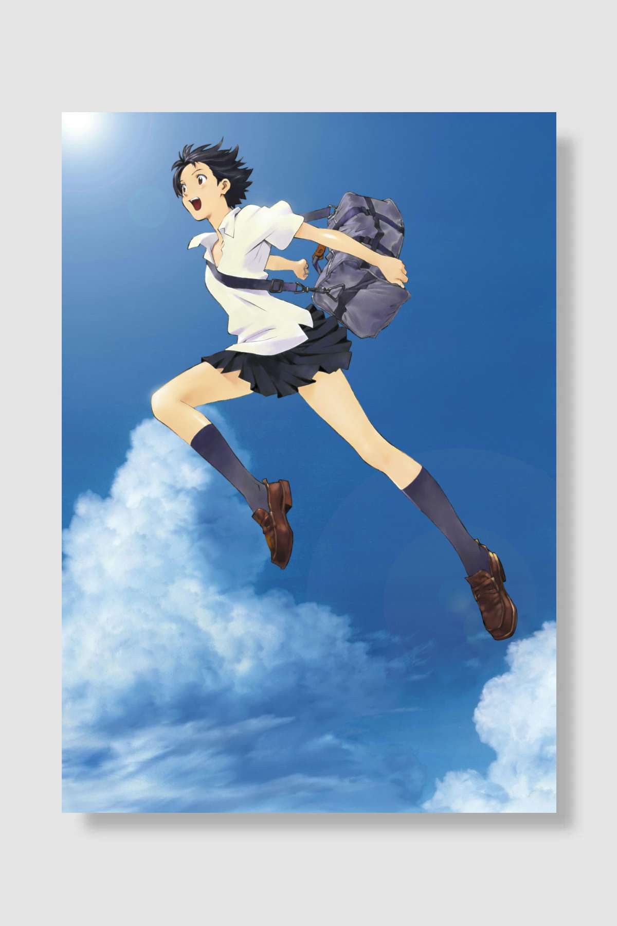 Zamanda Sıçrayan Kız - 時をかける少女 Film Poster Çerçevesiz Yüksek Kalite Film Afiş Duvar Poster