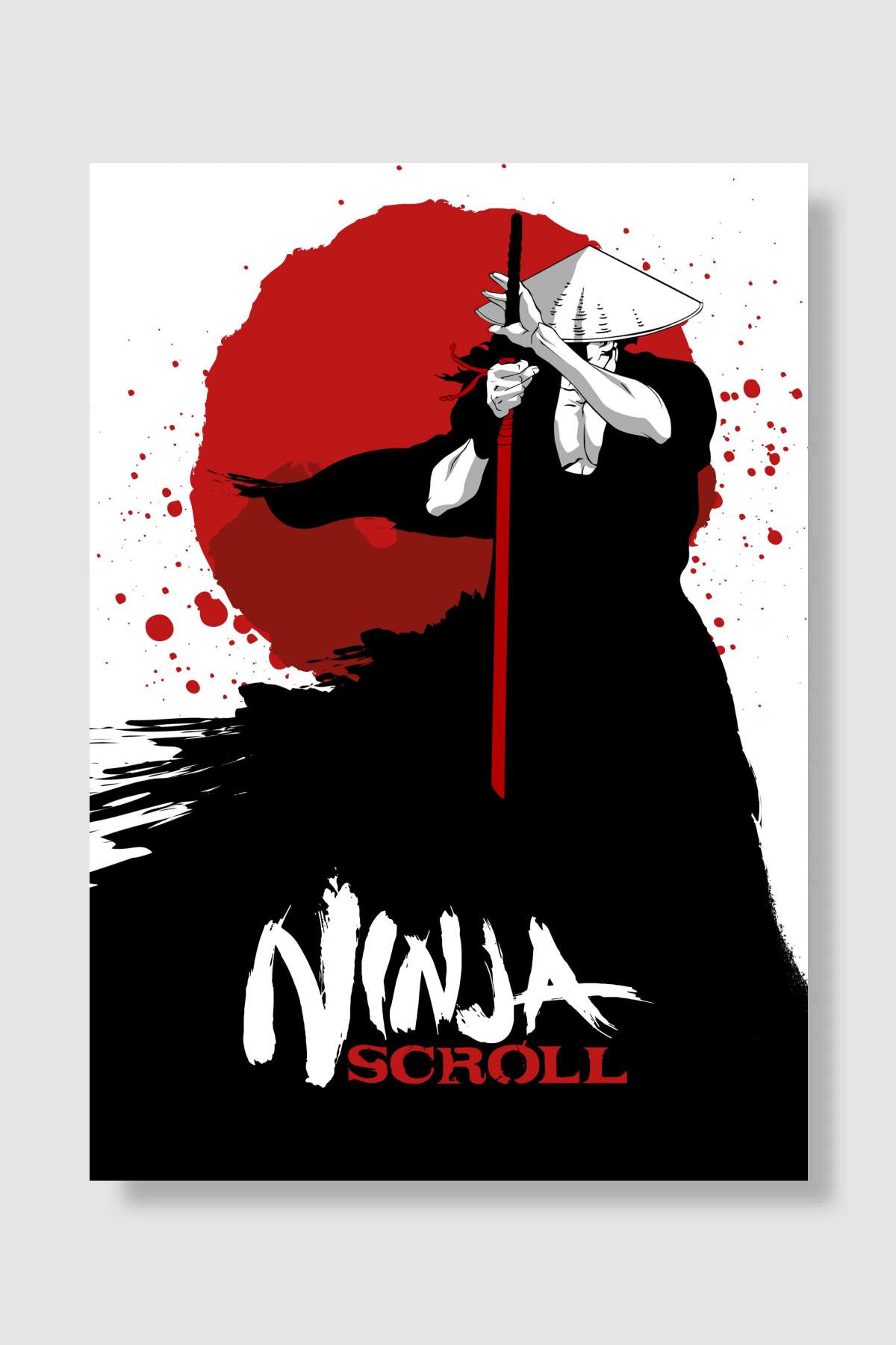 Ninja Scroll - 獣兵衛忍風帖 Film Poster Çerçevesiz Yüksek Kalite Film Afiş Duvar Poster