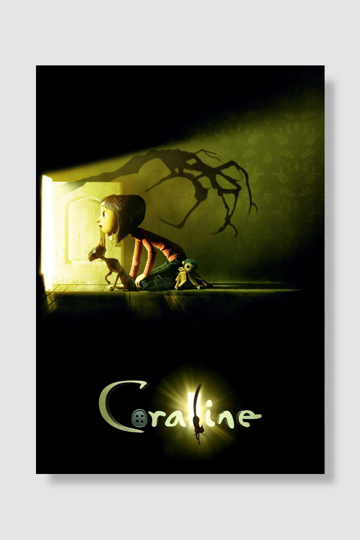 Koralin ve Gizli Dünya - Coraline Film Poster Çerçevesiz Yüksek Kalite Film Afiş Duvar Poster