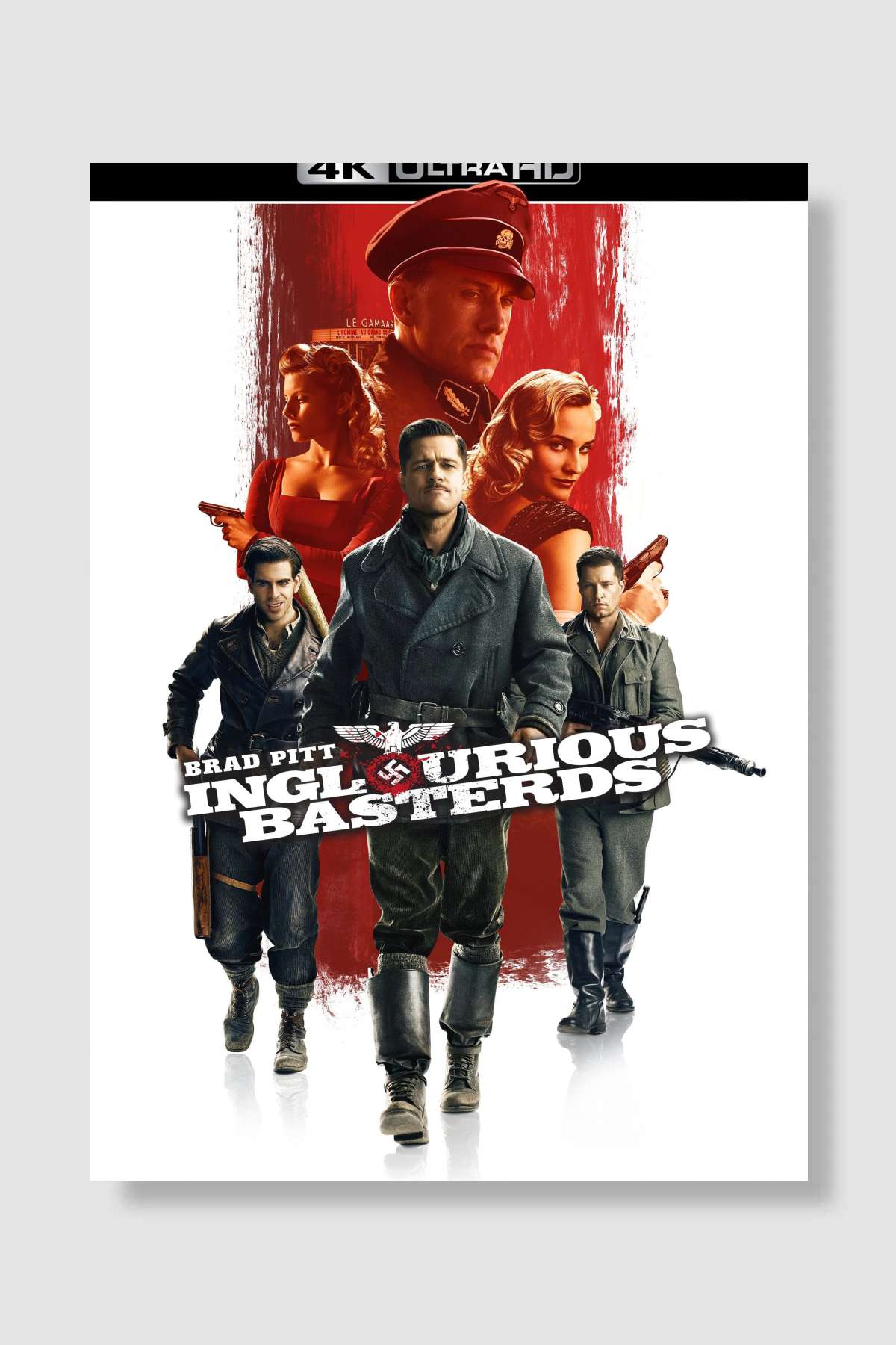 Soysuzlar Çetesi - Inglourious Basterds Film Poster Çerçevesiz Yüksek Kalite Film Afiş Duvar Poster