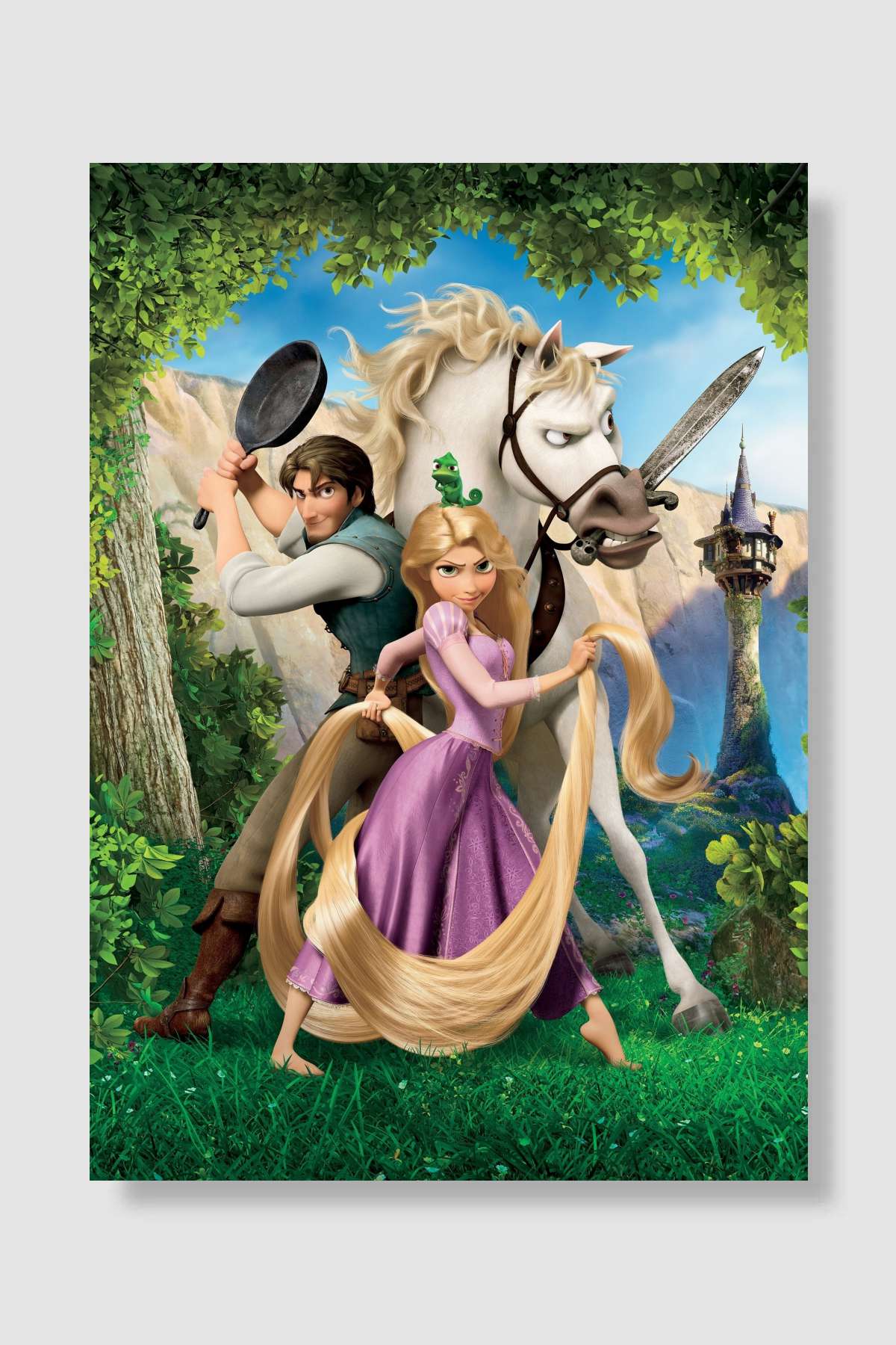 Karmakarışık - Tangled Film Poster Çerçevesiz Yüksek Kalite Film Afiş Duvar Poster - En İyi Fiyatlarla