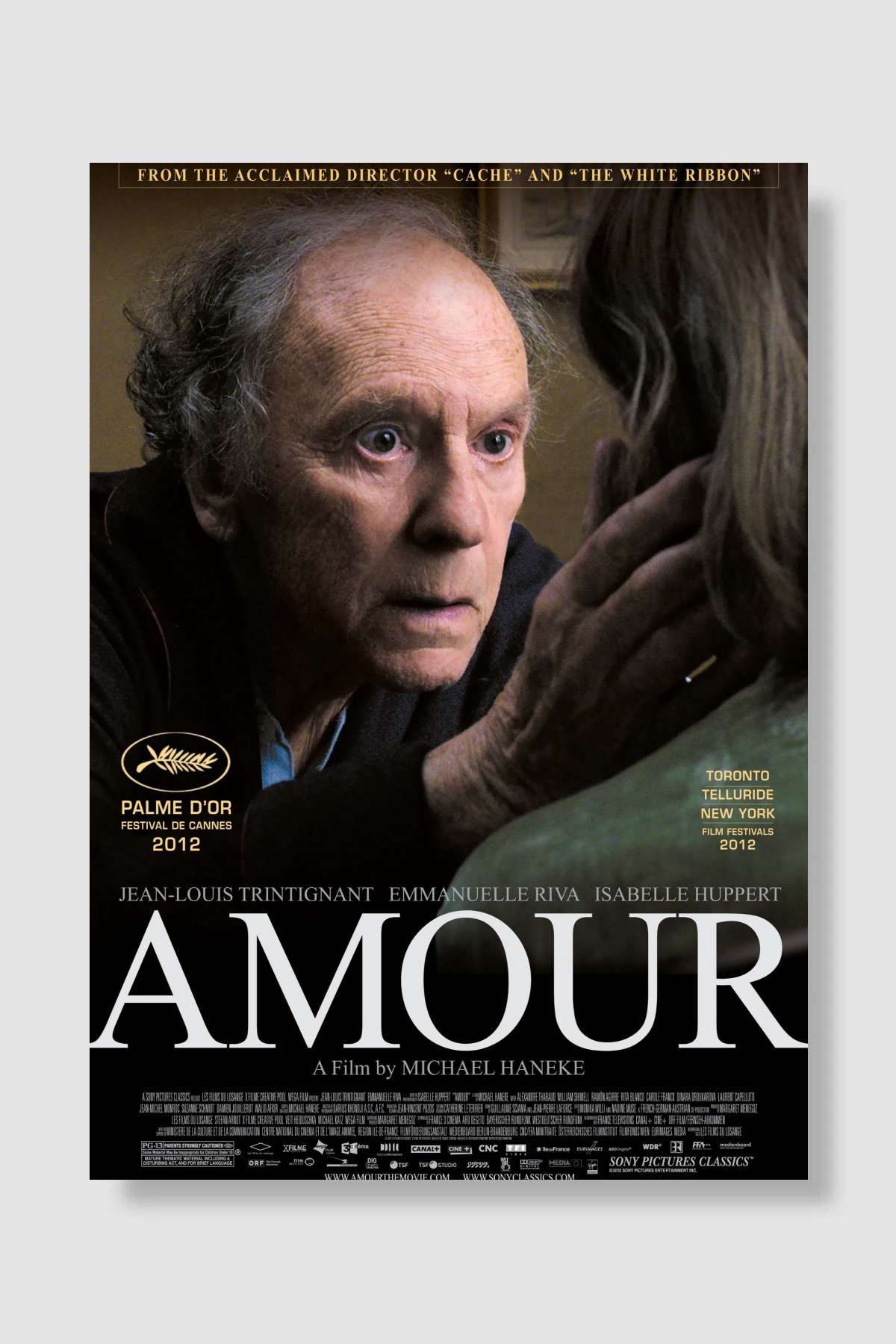 Aşk - Amour Film Poster Çerçevesiz Yüksek Kalite Film Afiş Duvar Poster