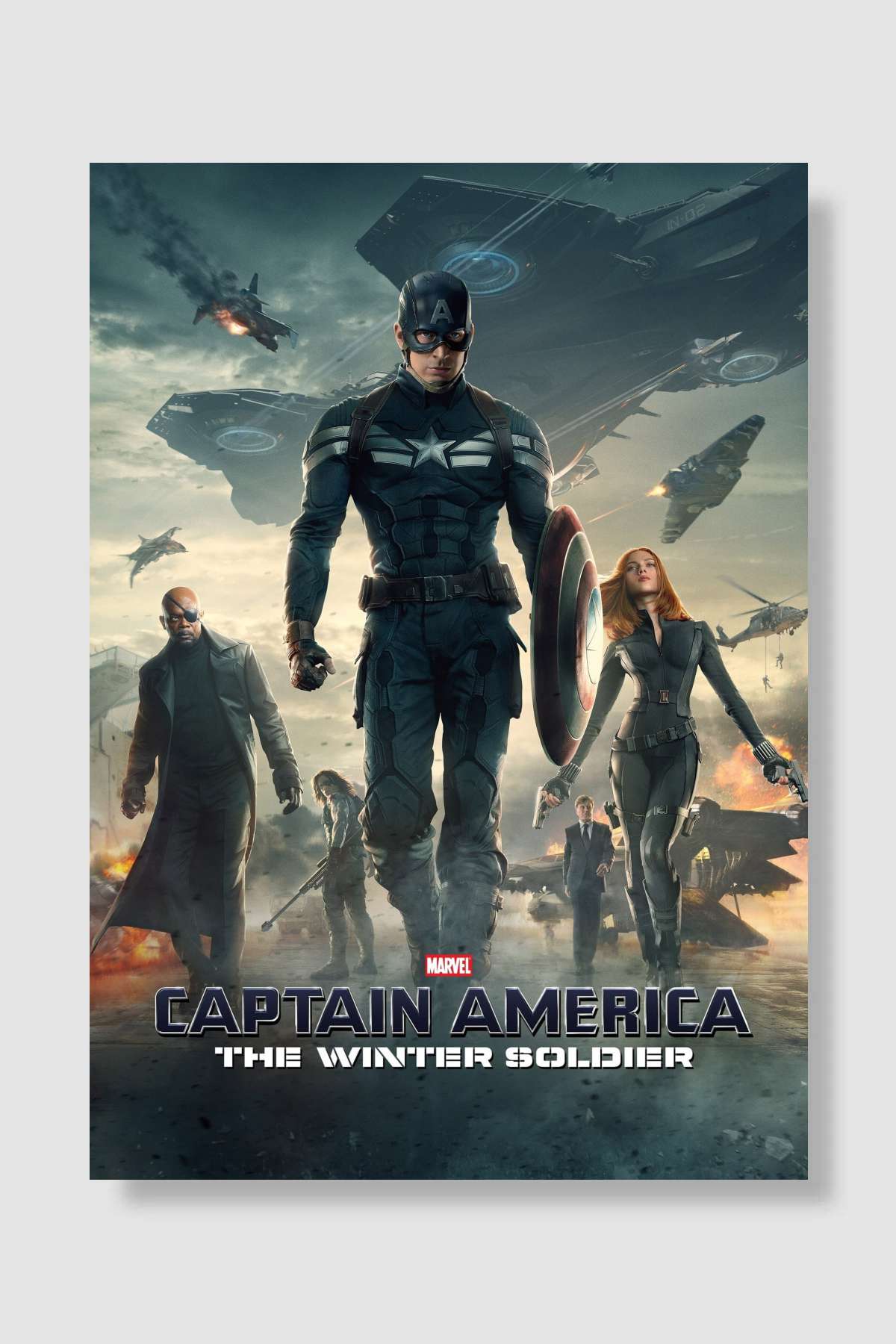 Kaptan Amerika: Kış Askeri - Captain America: The Winter Soldier Film Poster Çerçevesiz Yüksek Kalite Film Afiş Duvar Poster
