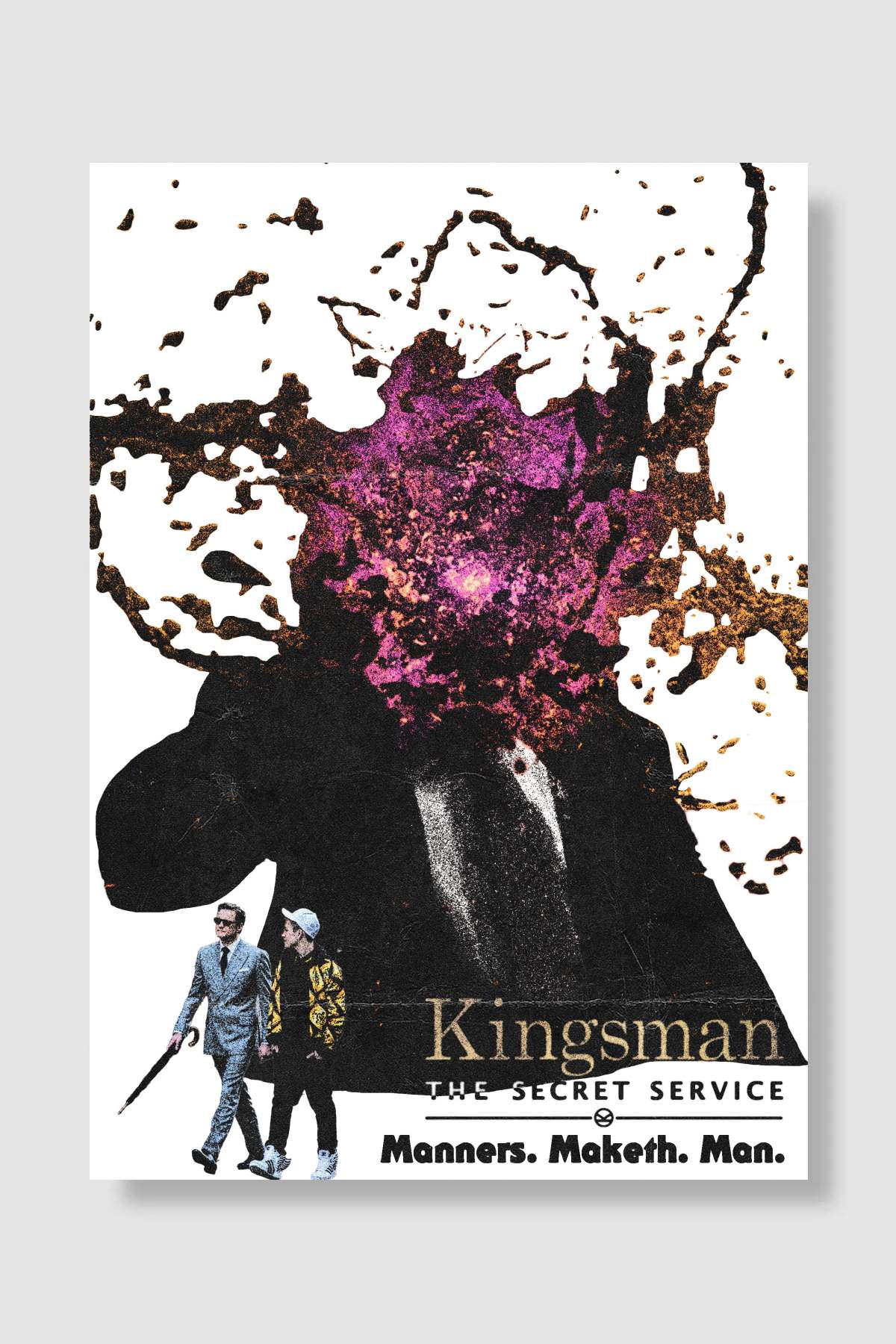 Kingsman: Gizli Servis - Kingsman: The Secret Service Film Poster Çerçevesiz Yüksek Kalite Film Afiş Duvar Poster
