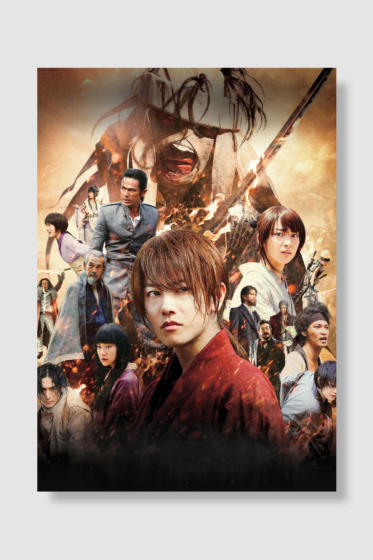 Rurouni Kenshin: Kyoto Cehennemi - るろうに剣心 京都大火編 Film Poster Çerçevesiz Yüksek Kalite Film Afiş Duvar Poster