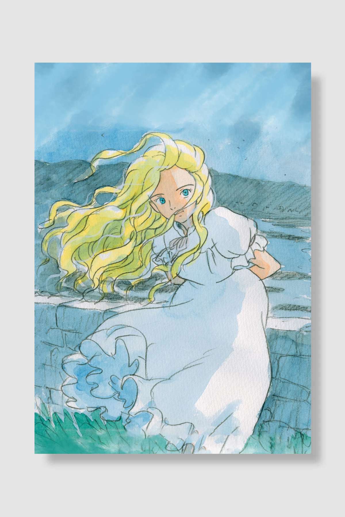 Marnie Oradayken - 思い出のマーニー Film Poster Çerçevesiz Yüksek Kalite Film Afiş Duvar Poster