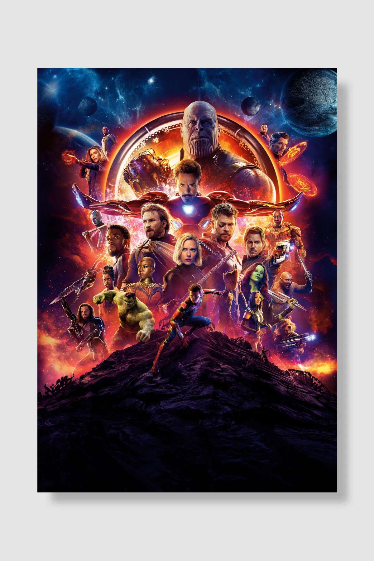 Avengers: Sonsuzluk Savaşı - Avengers: Infinity War Film Poster Çerçevesiz Yüksek Kalite Film Afiş Duvar Poster