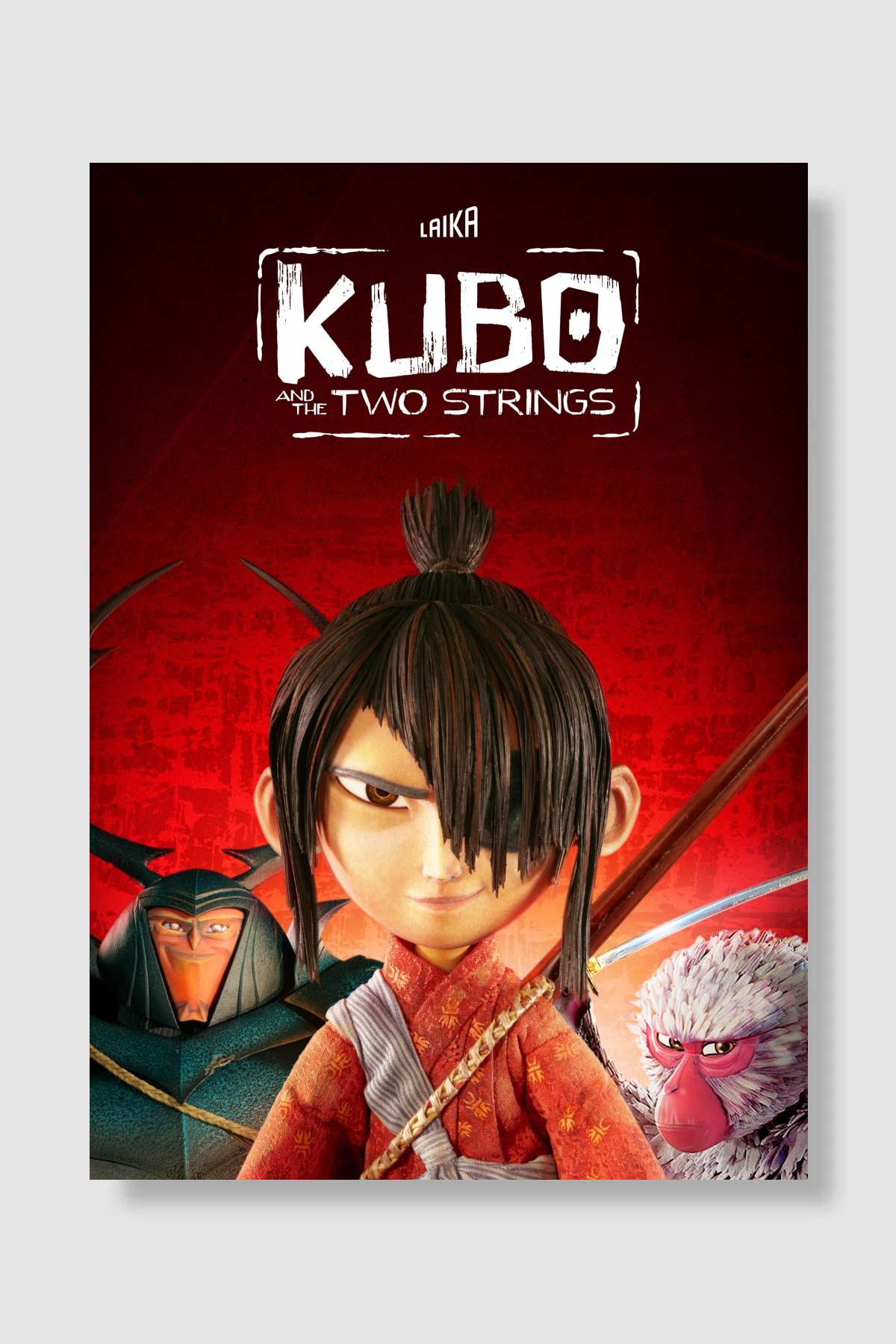 Kubo ve Sihirli Telleri - Kubo and the Two Strings Film Poster Çerçevesiz Yüksek Kalite Film Afiş Duvar Poster