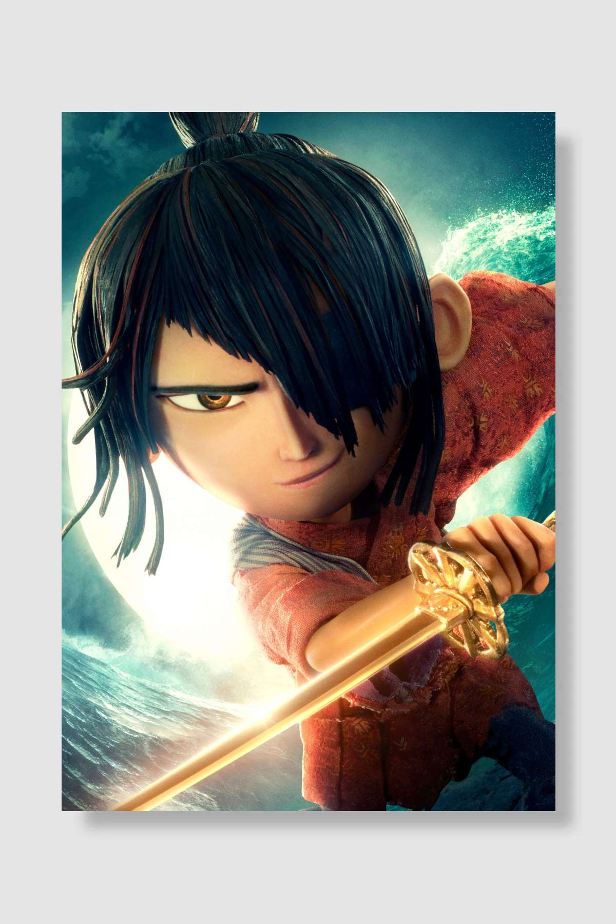 Kubo ve Sihirli Telleri - Kubo and the Two Strings Film Poster Çerçevesiz Yüksek Kalite Film Afiş Duvar Poster