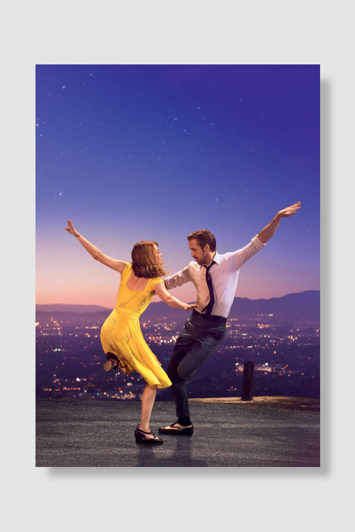 Aşıklar Şehri - La La Land Film Poster Çerçevesiz Yüksek Kalite Film Afiş Duvar Poster