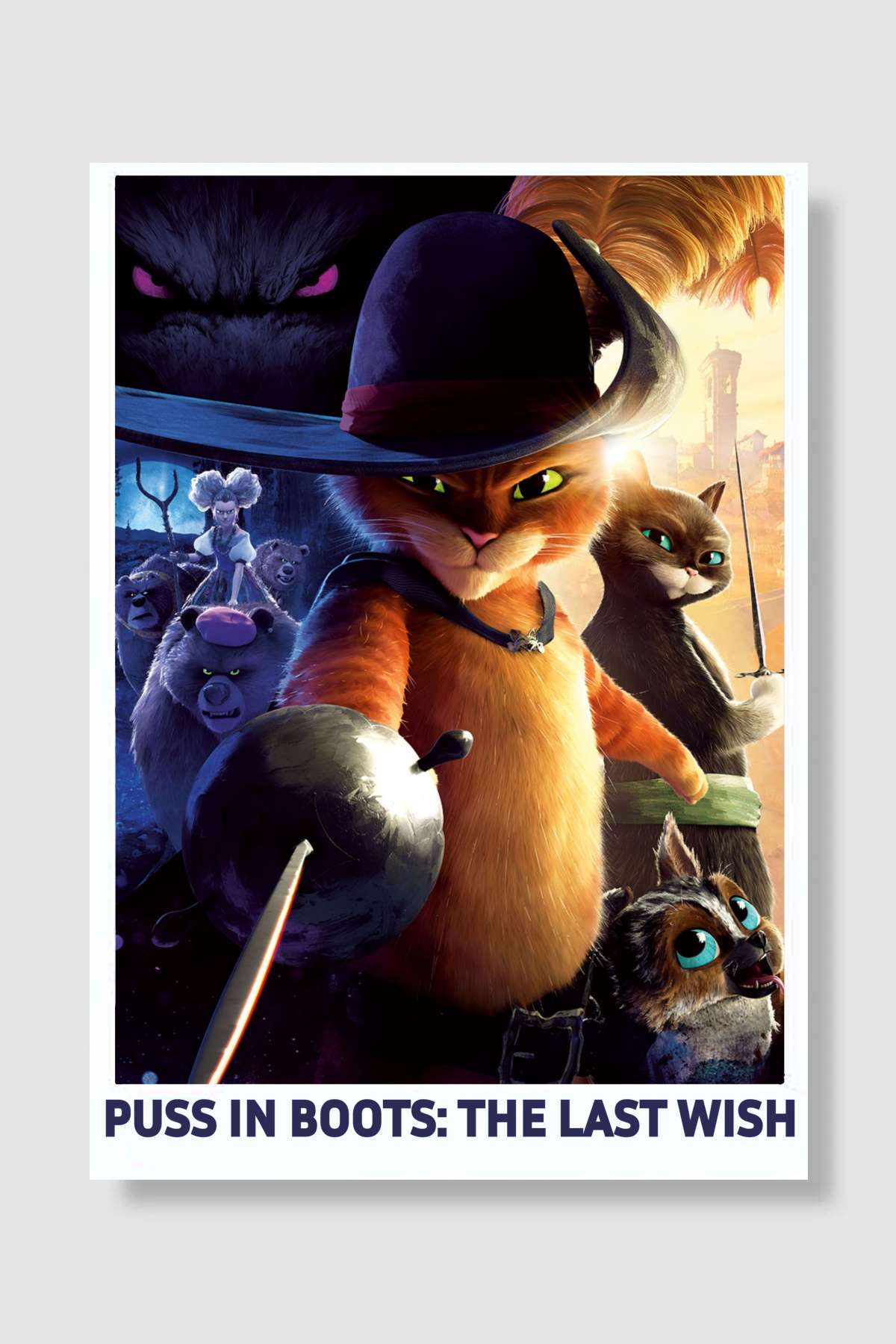 Çizmeli Kedi: Son Dilek - Puss in Boots: The Last Wish Film Poster Çerçevesiz Yüksek Kalite Film Afiş Duvar Poster