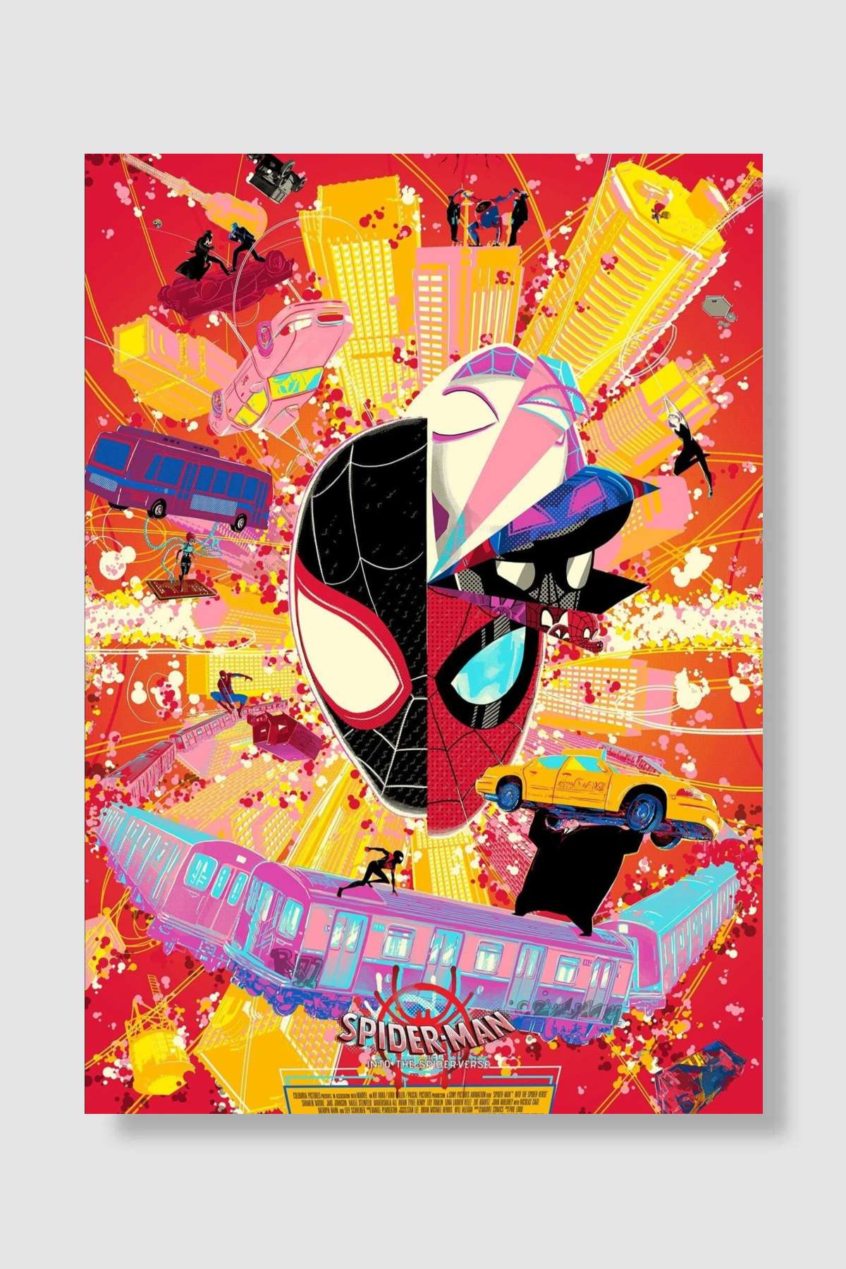 Örümcek Adam: Örümcek Evreninde - Spider-Man: Into the Spider-Verse Film Poster Çerçevesiz Yüksek Kalite Film Afiş Duvar Poster - En İyi Fiyatlarla