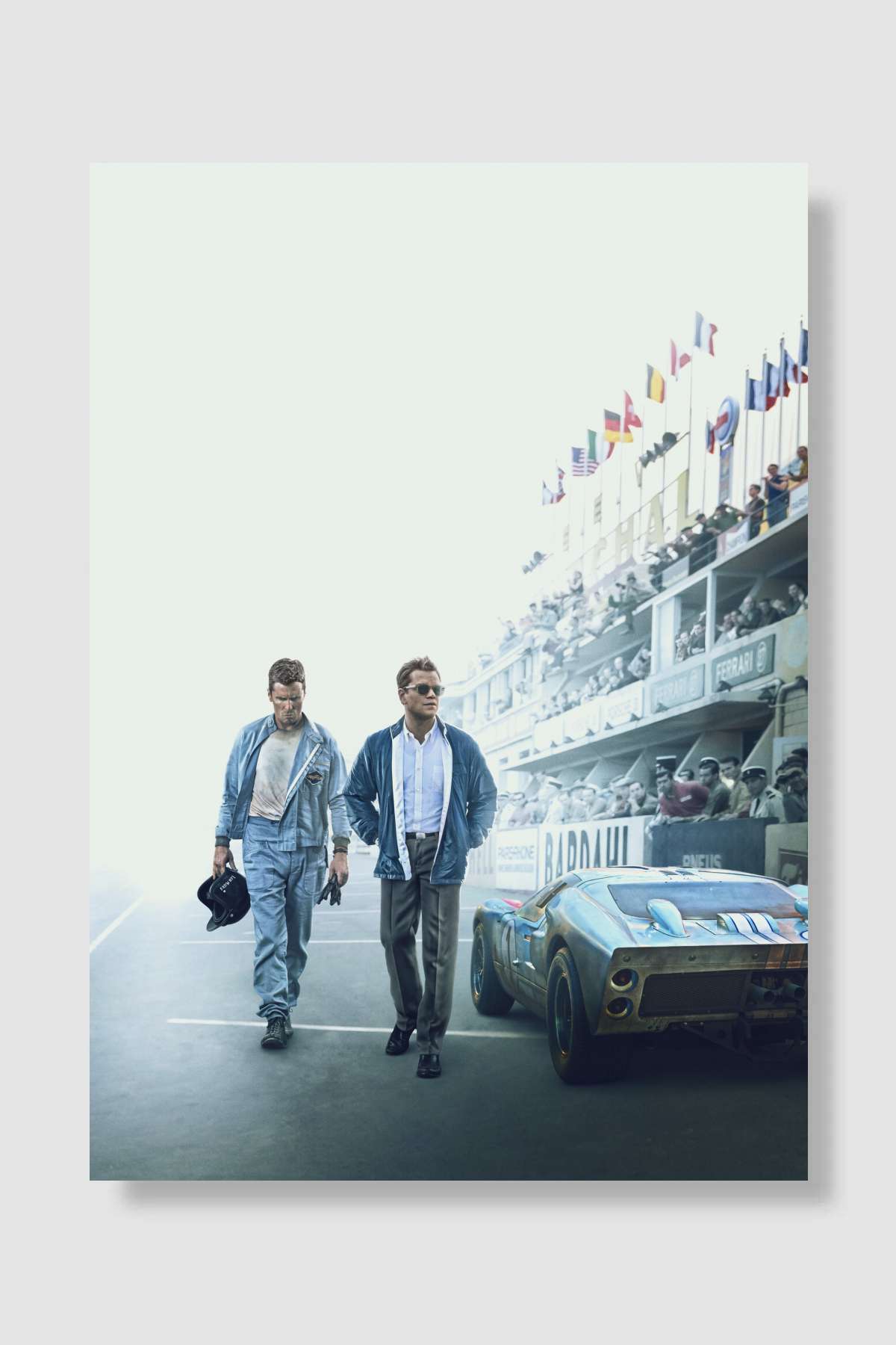 Asfaltın Kralları - Ford v Ferrari Film Poster Çerçevesiz Yüksek Kalite Film Afiş Duvar Poster