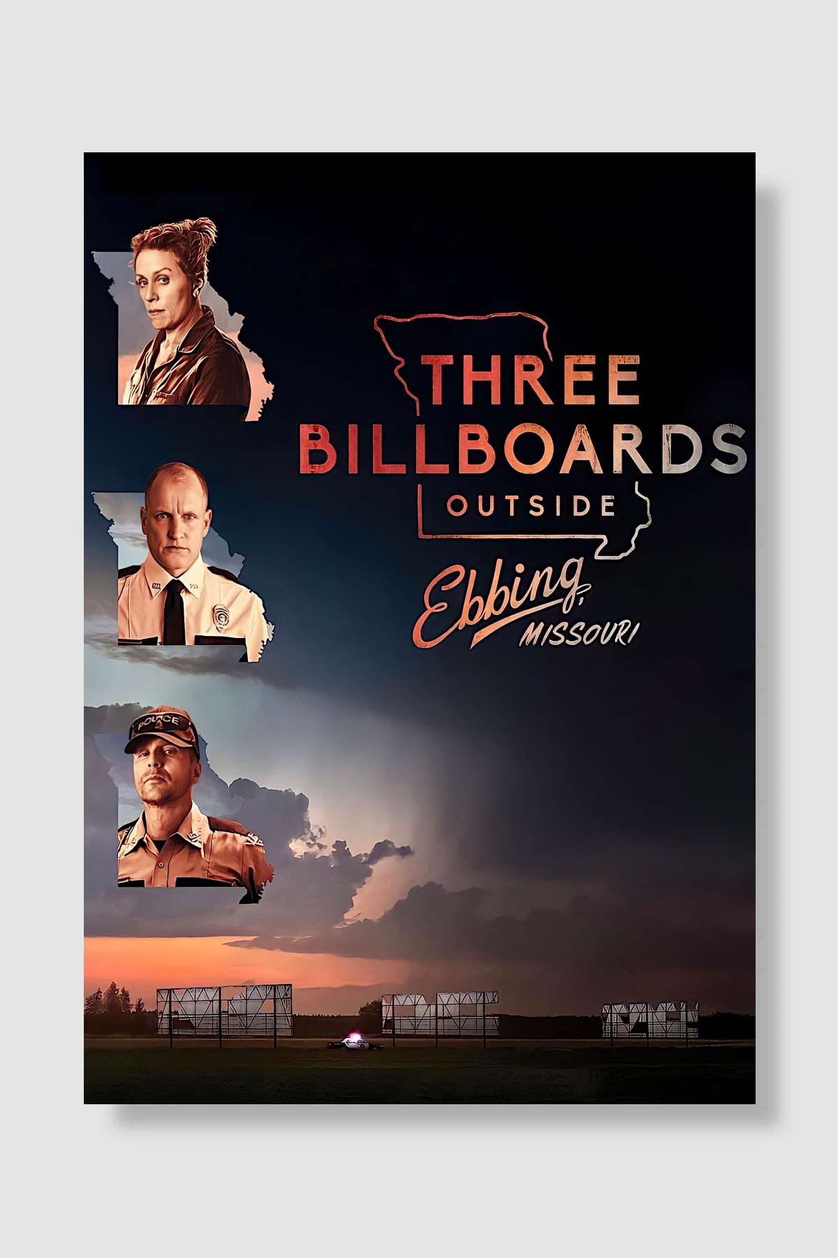 Üç Billboard Ebbing Çıkışı, Missouri - Three Billboards Outside Ebbing, Missouri Film Poster Çerçevesiz Yüksek Kalite Film Afiş Duvar Poster