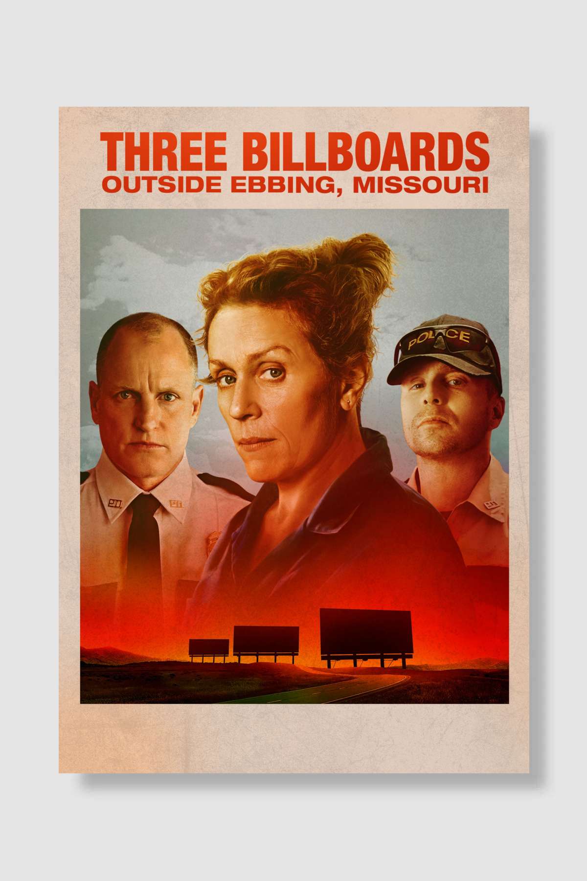 Üç Billboard Ebbing Çıkışı, Missouri - Three Billboards Outside Ebbing, Missouri Film Poster Çerçevesiz Yüksek Kalite Film Afiş Duvar Poster