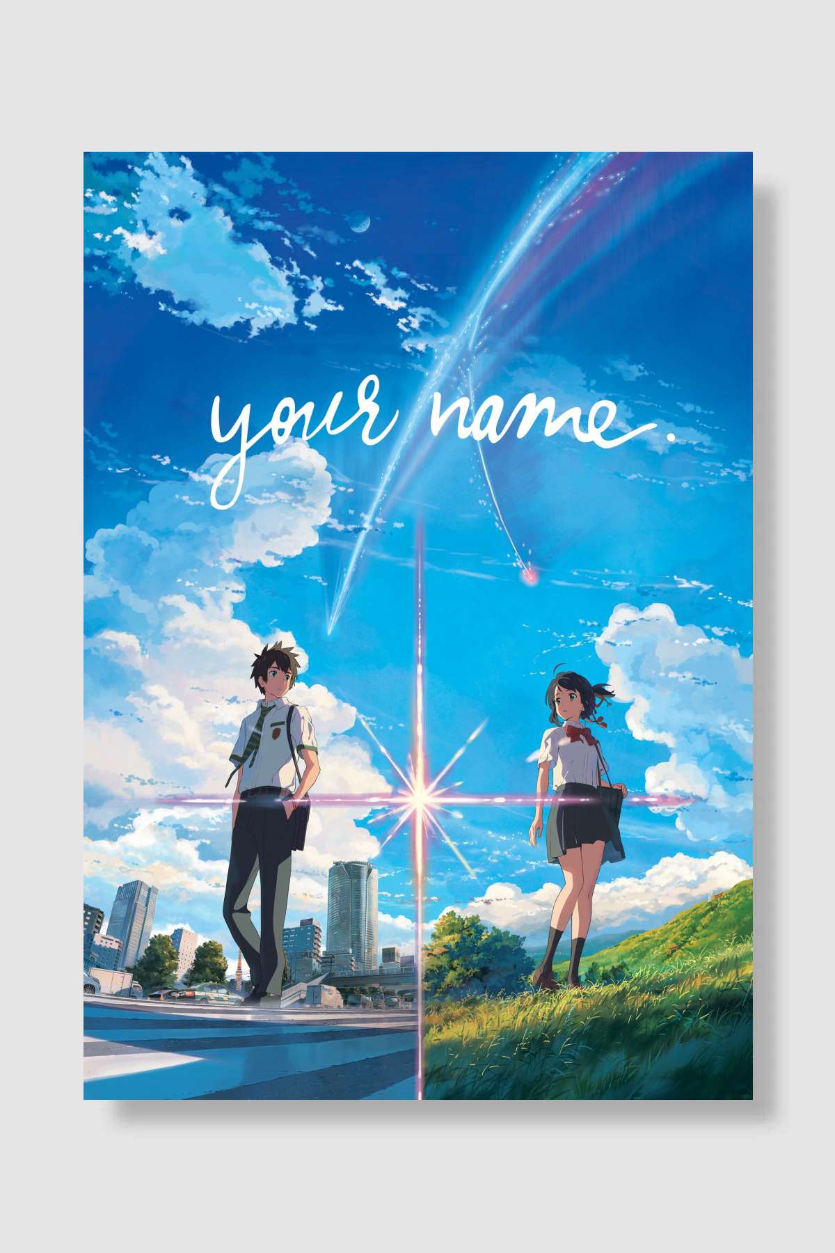 Senin Adın - 君の名は。 Film Poster Çerçevesiz Yüksek Kalite Film Afiş Duvar Poster