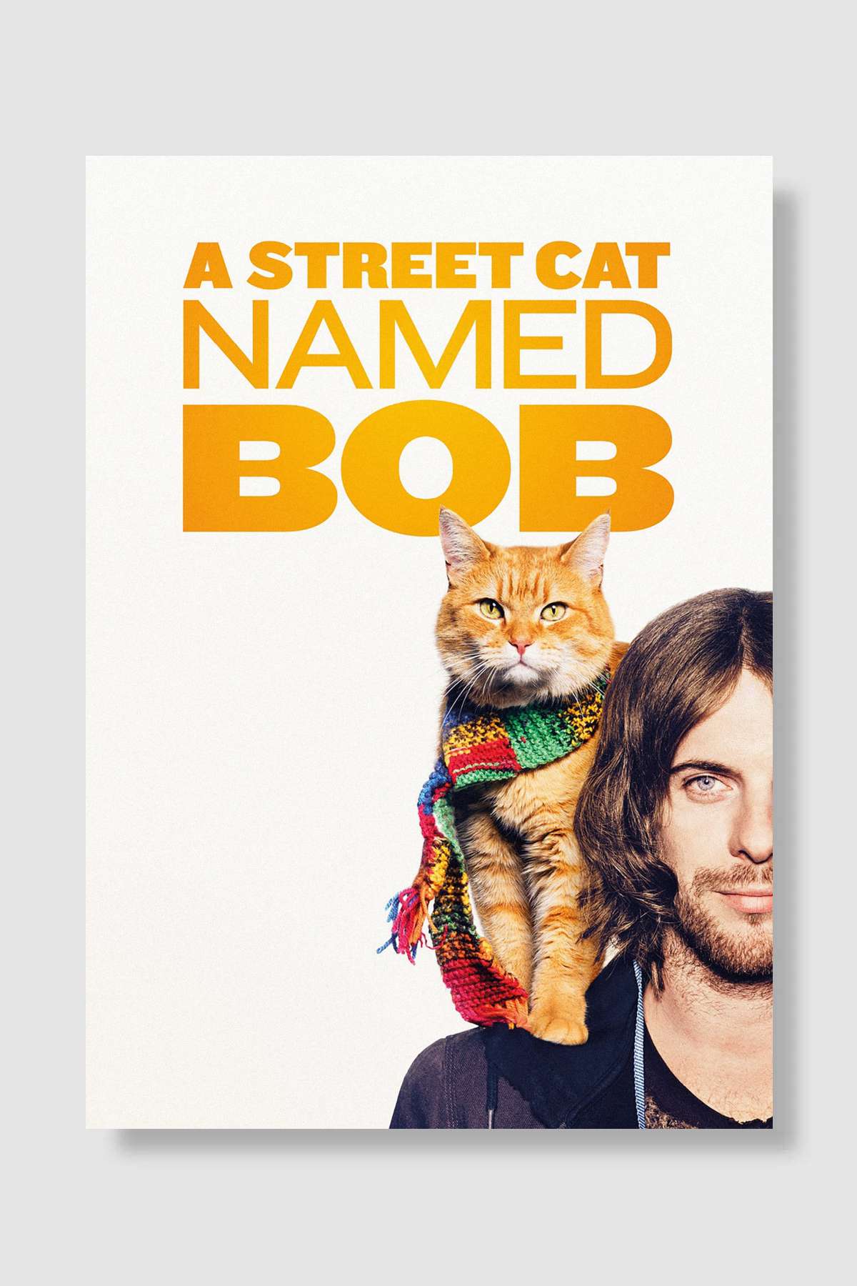Sokak Kedisi Bob - A Street Cat Named Bob Film Poster Çerçevesiz Yüksek Kalite Film Afiş Duvar Poster