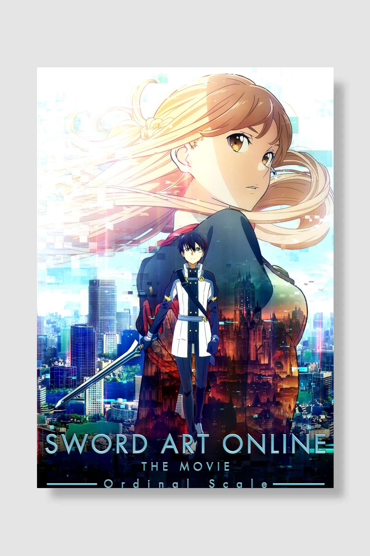 Sword Art Online Movie: Ordinal Scale - 劇場版 ソードアート・オンライン -オーディナル・スケール- Film Poster Çerçevesiz Yüksek Kalite Film Afiş Duvar Poster