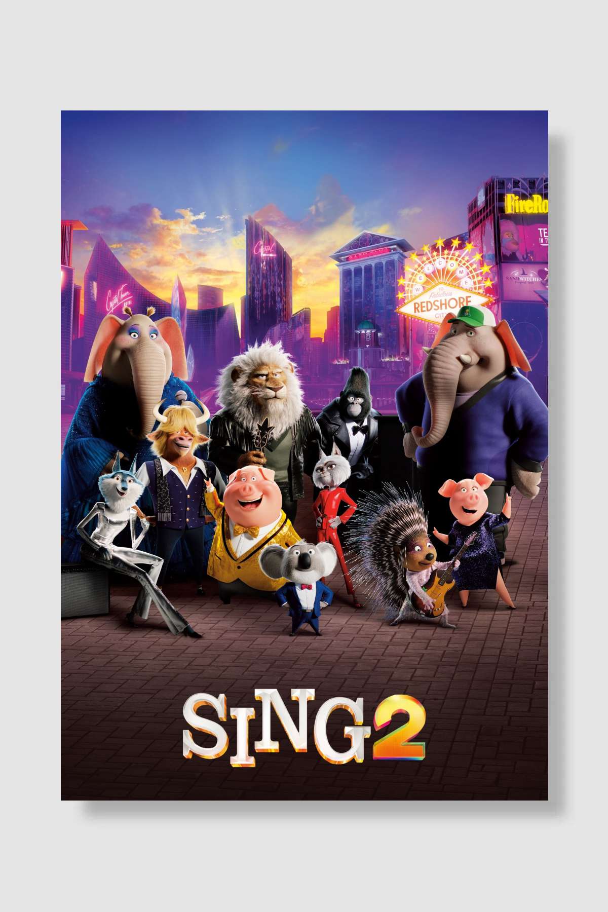 Şarkını Söyle 2 - Sing 2 Film Poster Çerçevesiz Yüksek Kalite Film Afiş Duvar Poster